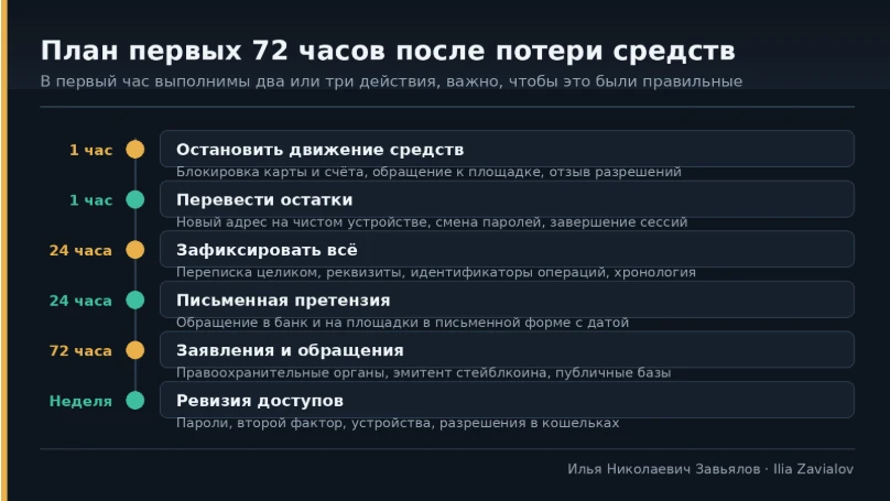 Первые часы после обнаружения потери определяют почти весь возможный результат. Вероятность возврата быстро - изображение