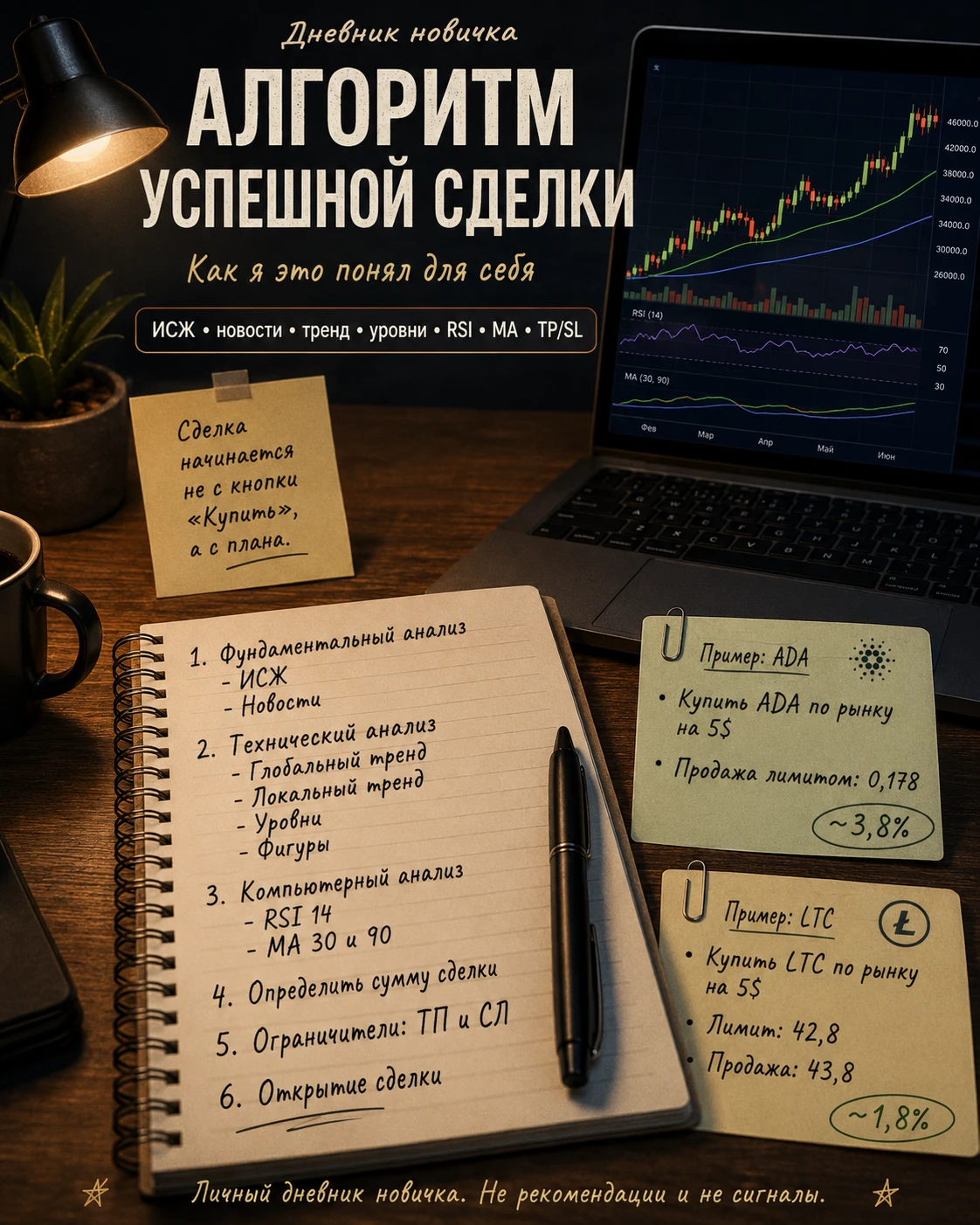 После публикации поста про алгоритм сделки я для себя ещё раз всё упростил и собрал в короткую схему. Понял, что - изображение
