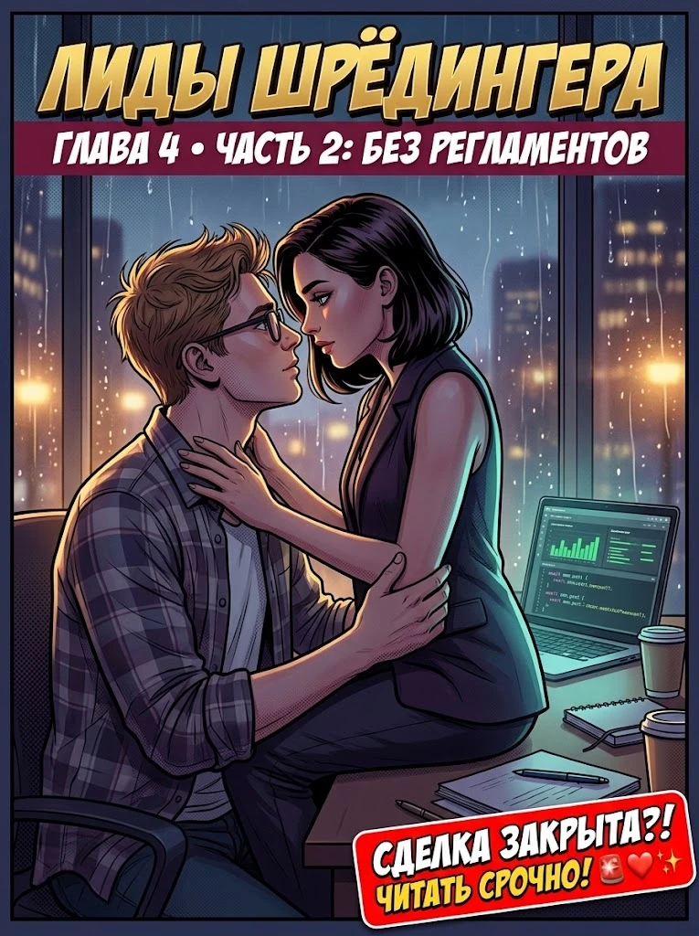 — Ты понимаешь, что это нарушение регламента? — тихо спросила Катя, не убирая ладони с его воротника.Офис - изображение