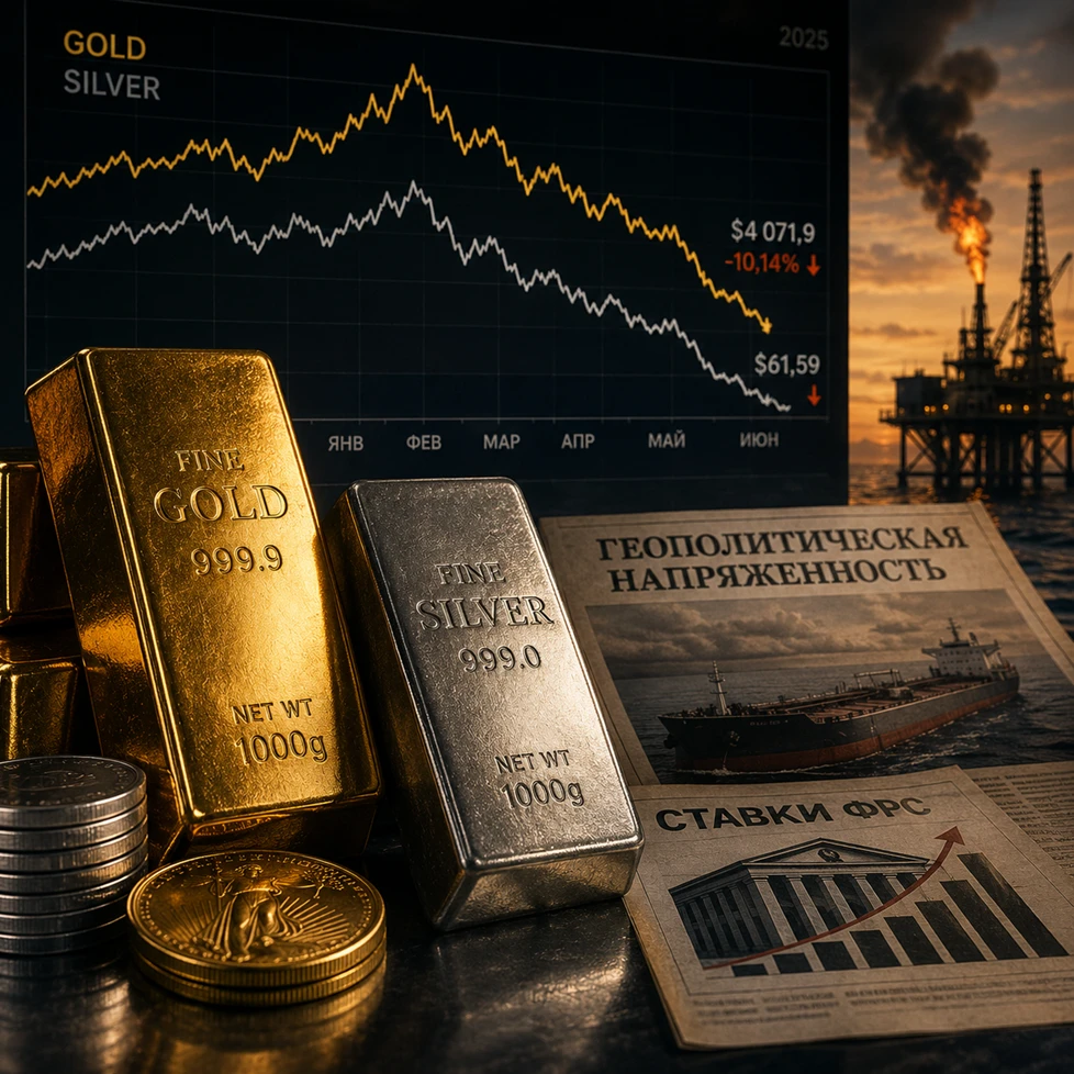 Драгоценные металлы резко подешевели. Фьючерс на золото на CME опускался до $4071,9 за унцию — это на 10,14% - изображение