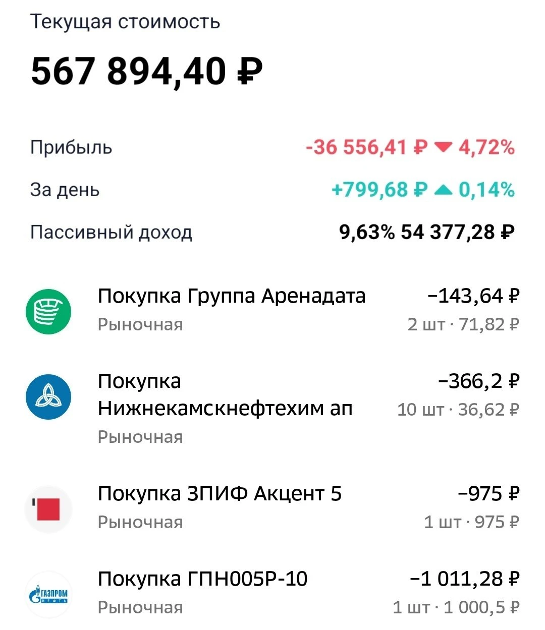 ———————————— 💸 Пополнение – 2 500 ₽ 💰 Пассивный доход – 1 577,68 ₽ дивиденды Нижнекамскнефтехим $NKNCP – 151,3 - изображение