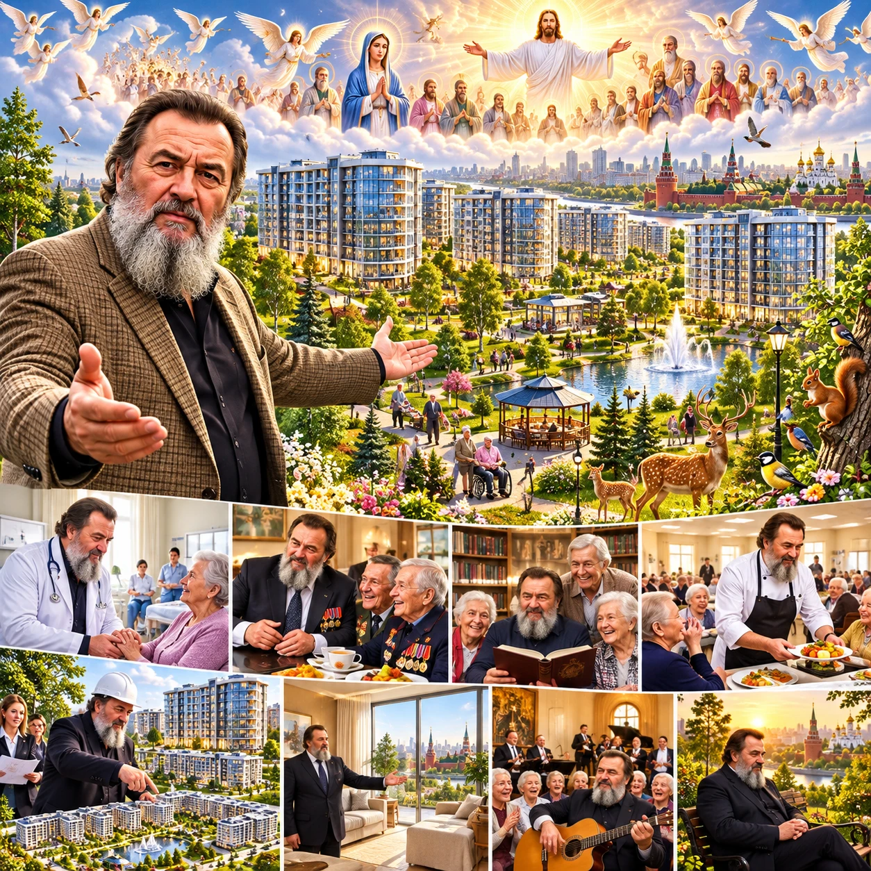 Хорошо построить в РФ, в Московской области, в городе Москва, по сотне пансионатов для круглосуточного и - изображение