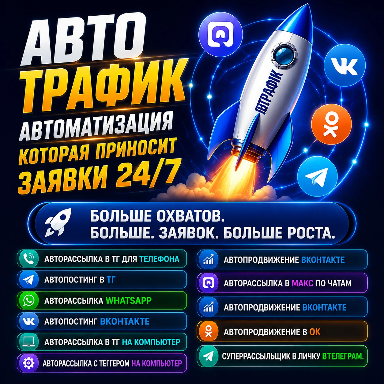 🔥🔥🔥 НОВЫЙ ТАРИФ В ШКОЛЕ ТРАФИКА — АВТОТРАФИК🔥🔥🔥 Долго этого ждали? Мы сделали! Теперь все программы по - изображение