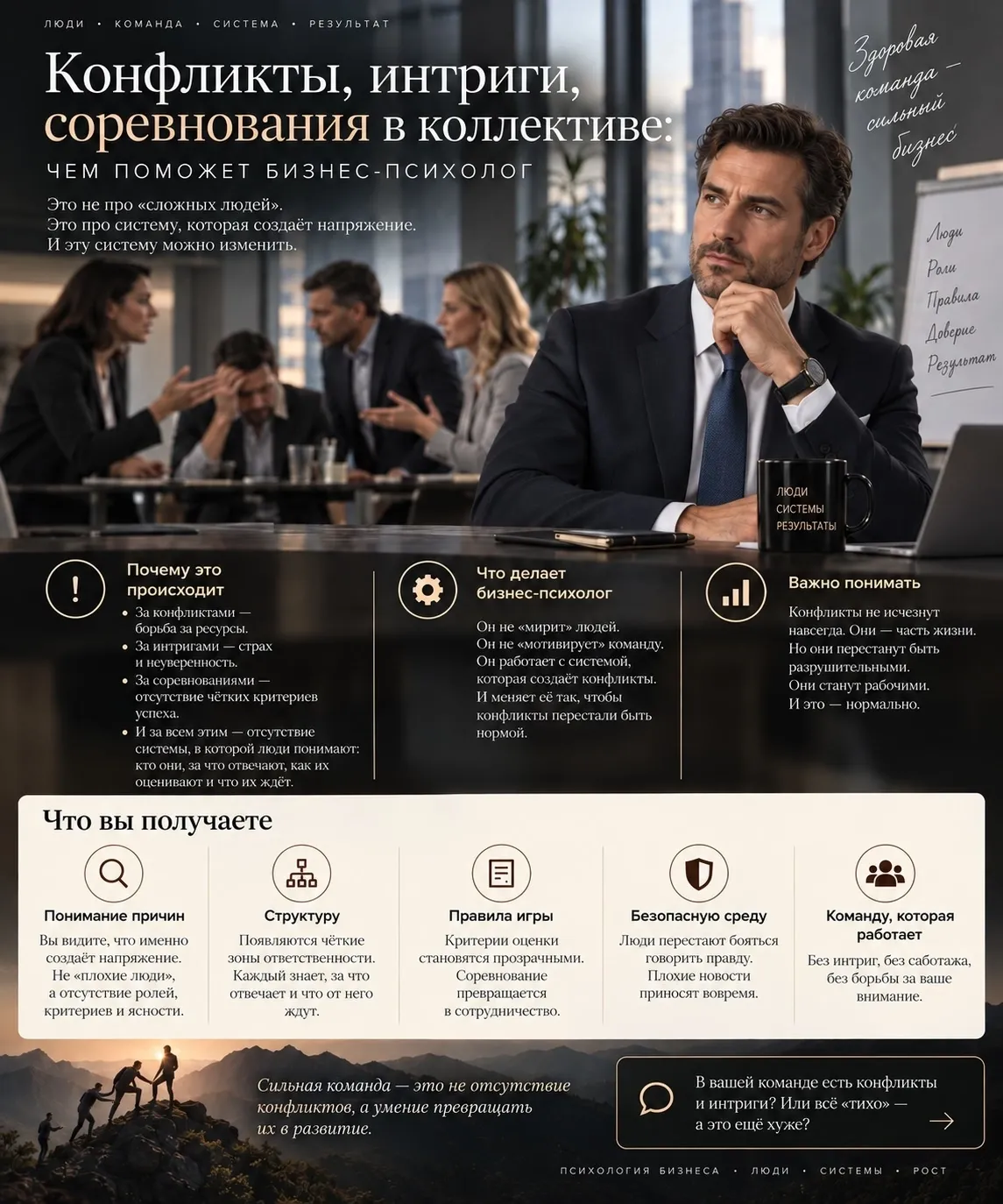 Конфликты в команде — это не случайность. Это сигнал. Интриги — не про плохих людей. Это про систему, которая их - изображение