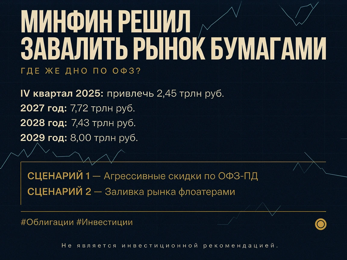 📊 Минфин решил завалить рынок бумагами: где же дно по ОФЗ? Коллеги, ТАСС и Интерфакс выкатили такие цифры по - изображение