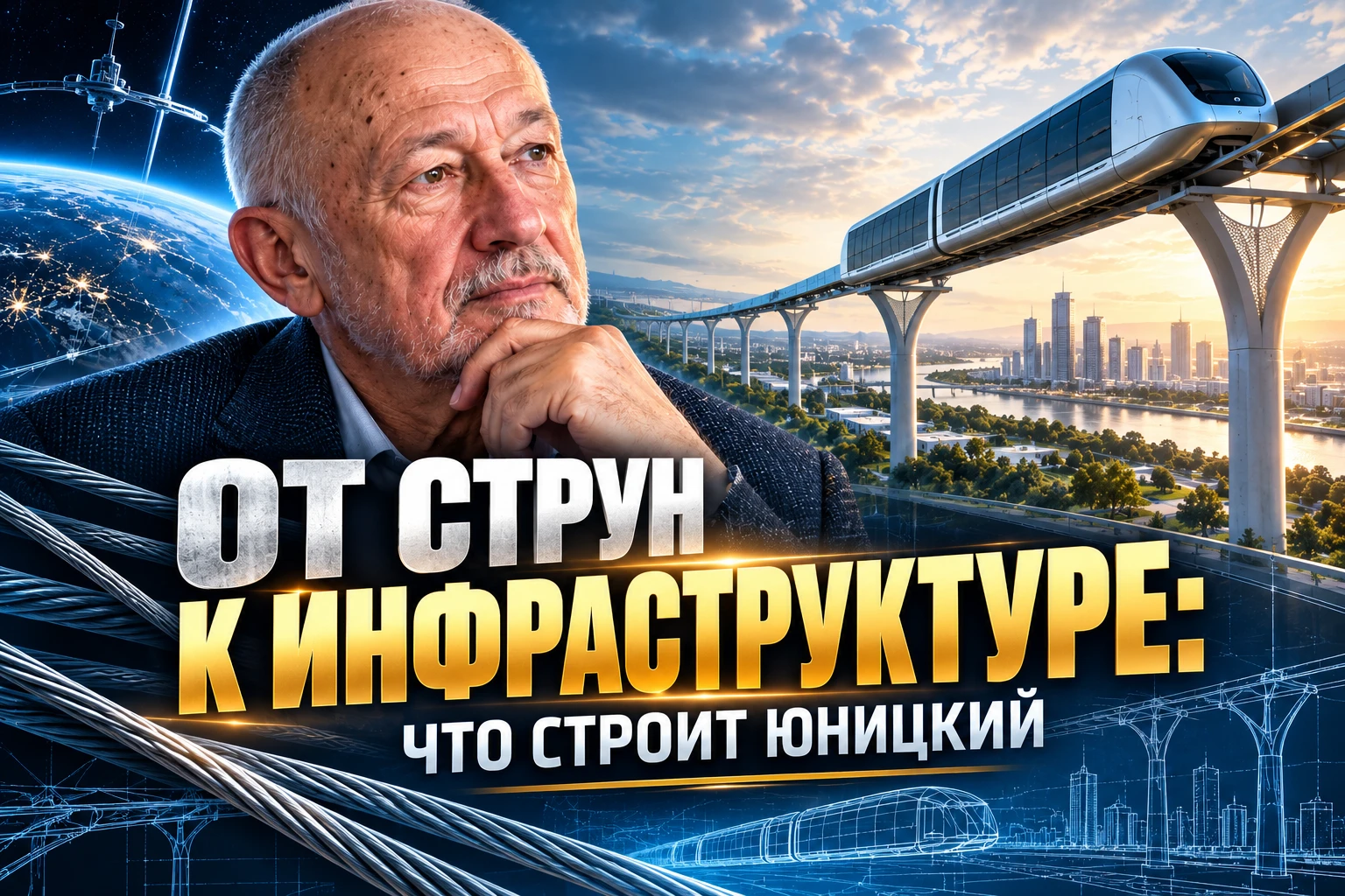Начиналось всё с идеи струнного транспорта. Сегодня в эфире Анатолий Юницкий говорит уже о гораздо большей - изображение