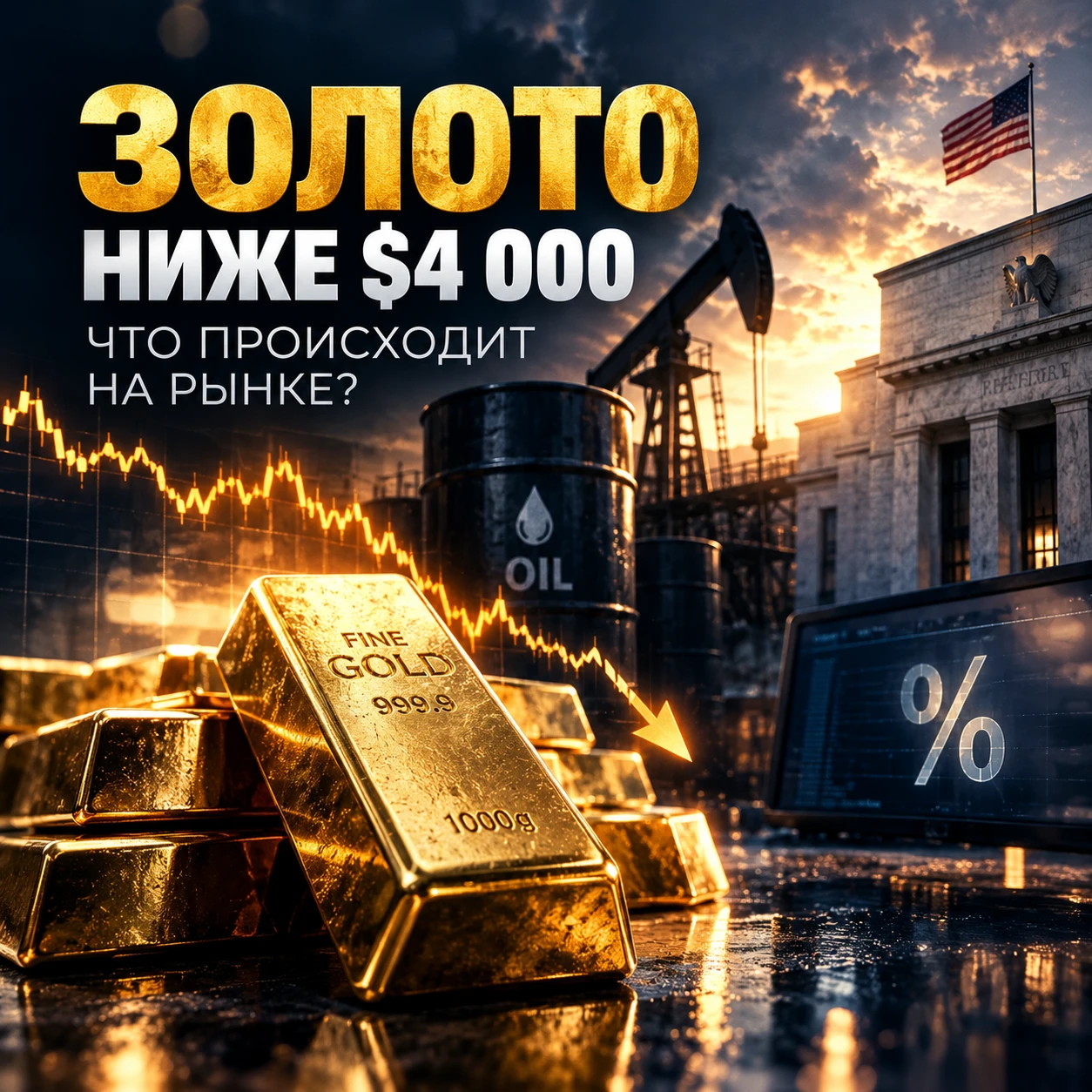 Ещё недавно золото было одним из главных бенефициаров мировой неопределённости. Теперь — падение ниже - изображение