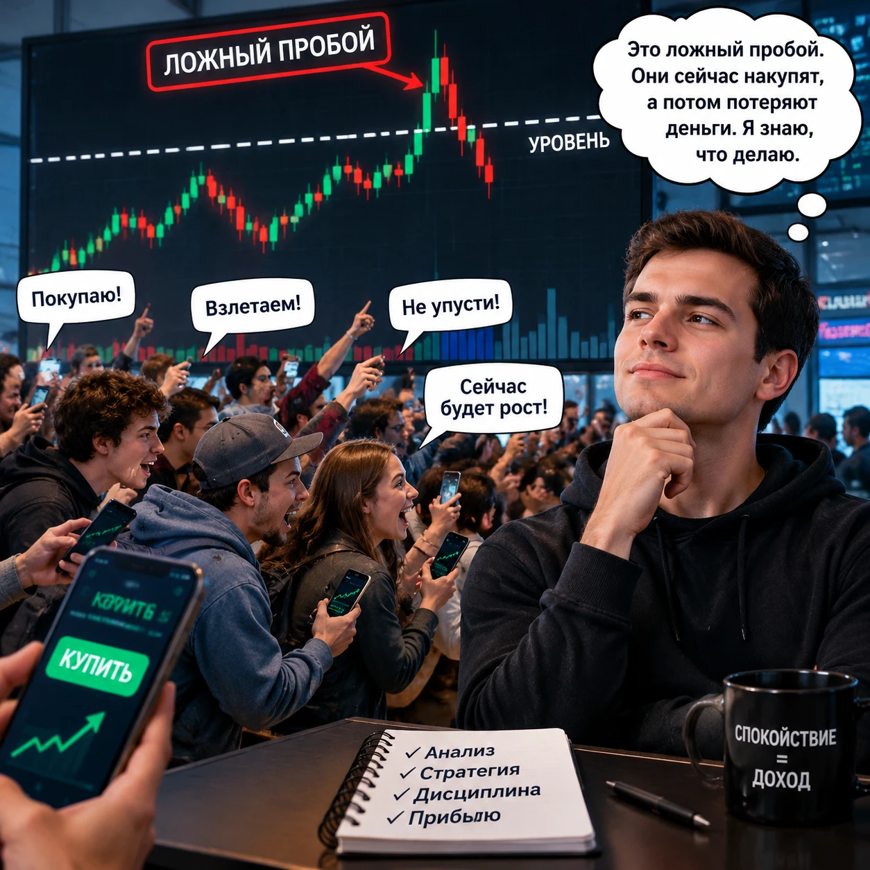 Сегодня хочу рассказать о такой ловушке для новичков, как - ложный пробой. Тема, на которой я сам обжёгся пару - изображение