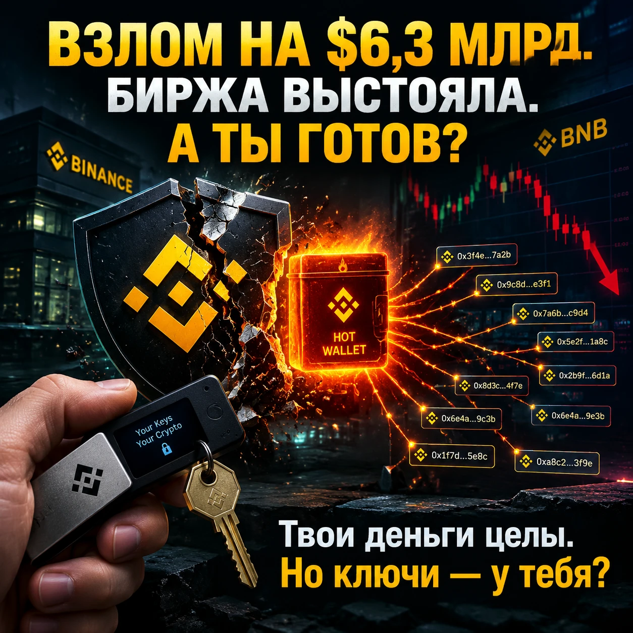 #Binance #взлом #криптовалюта #безопасность #горячийкошелек #SAFU #Россия #трейдинг #риски #новичкам #БазарИЗ - изображение