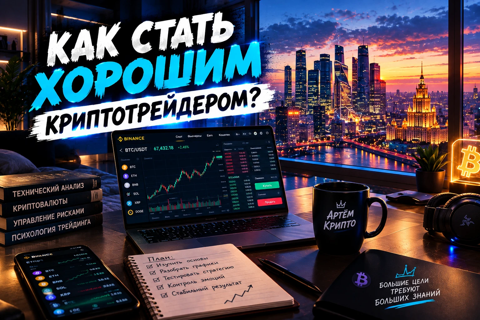 📈 КАК СТАТЬ ХОРОШИМ КРИПТОТРЕЙДЕРОМ? Многие приходят в криптовалюту, надеясь быстро заработать. Но - изображение