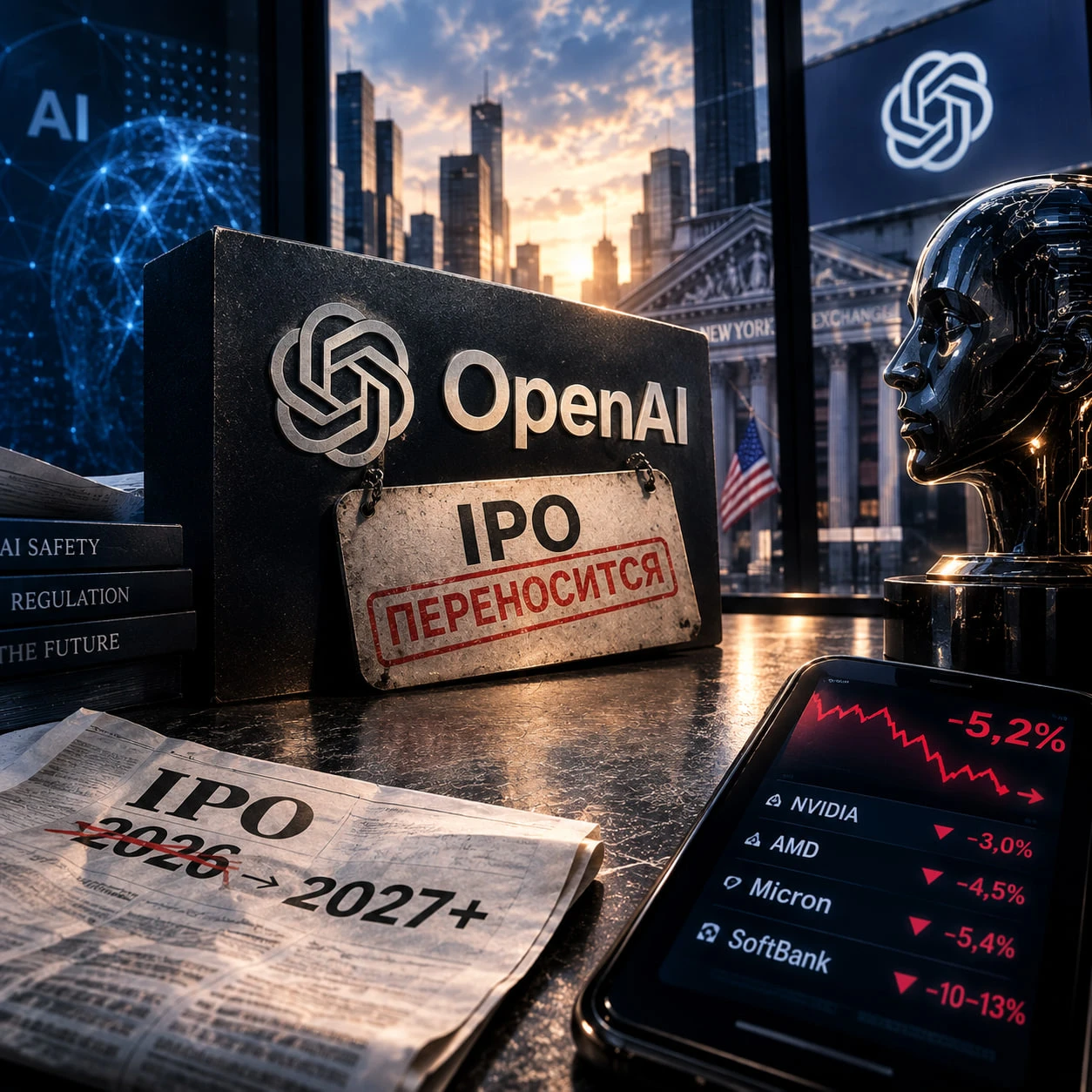 12 сентября Сэм Альтман официально заявил, что OpenAI не выйдет на биржу в 2026 году. Формальная причина - - изображение