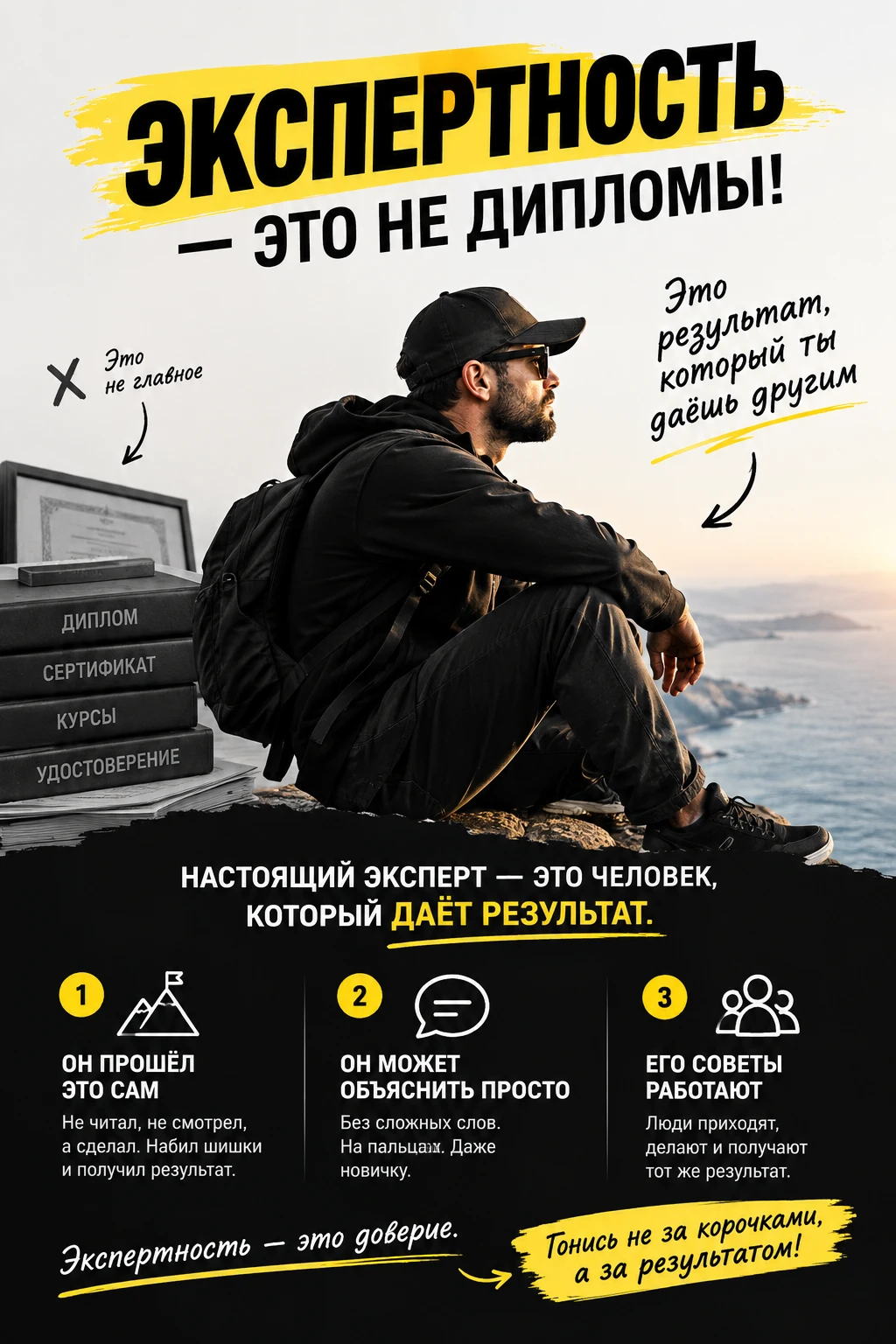 Экспертность — это не дипломы на стене. Это когда ты реально шаришь в теме и можешь помочь другим получить - изображение