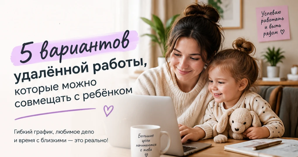 Если у вас маленький ребёнок, классический график «с 9 до 18» может быть совсем не вашим вариантом. Но это не - изображение