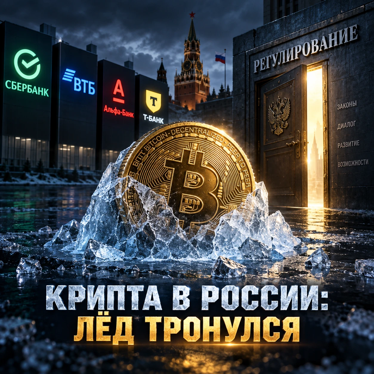 #криптовалюта #Россия #биткоин #Сбербанк #Альфабанк #ВТБ #ТБанк #цифровойрубль #криптозакон #легализациякрипты - изображение