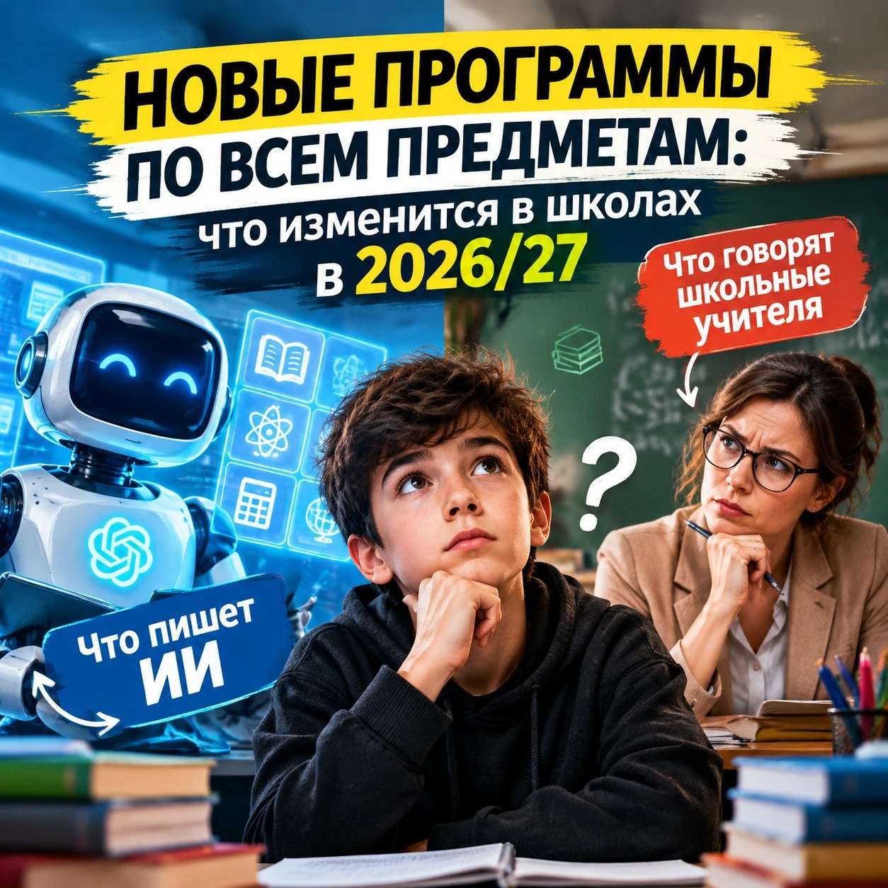 Это следующая статья из серии постов посвященных изменениям в системе школьного образования в России 2026-2027. - изображение