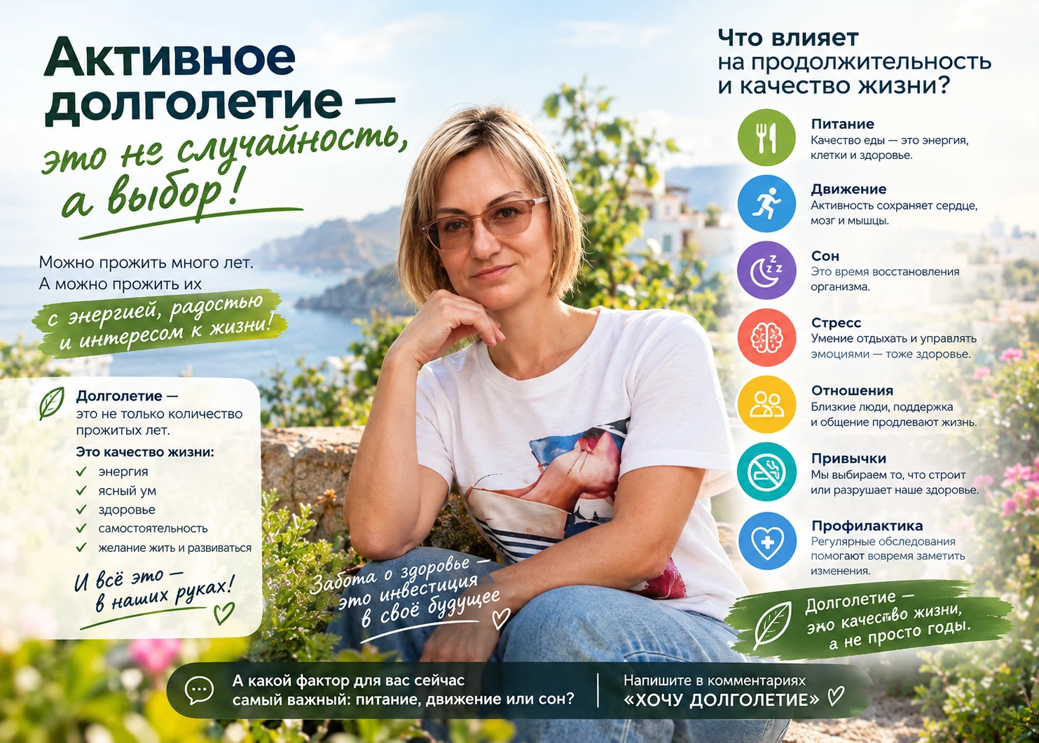 Задумывались ли вы, почему одни люди и в 60–70 лет остаются активными, путешествуют, развиваются и строят планы, - изображение