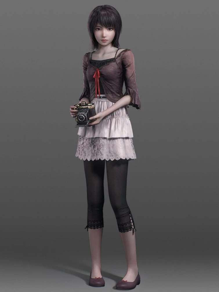 Мио Амакура из Fatal Frame II: Crimson Butterfly (2003). Биография до деревни Мио — девочка-подросток, одна из - изображение