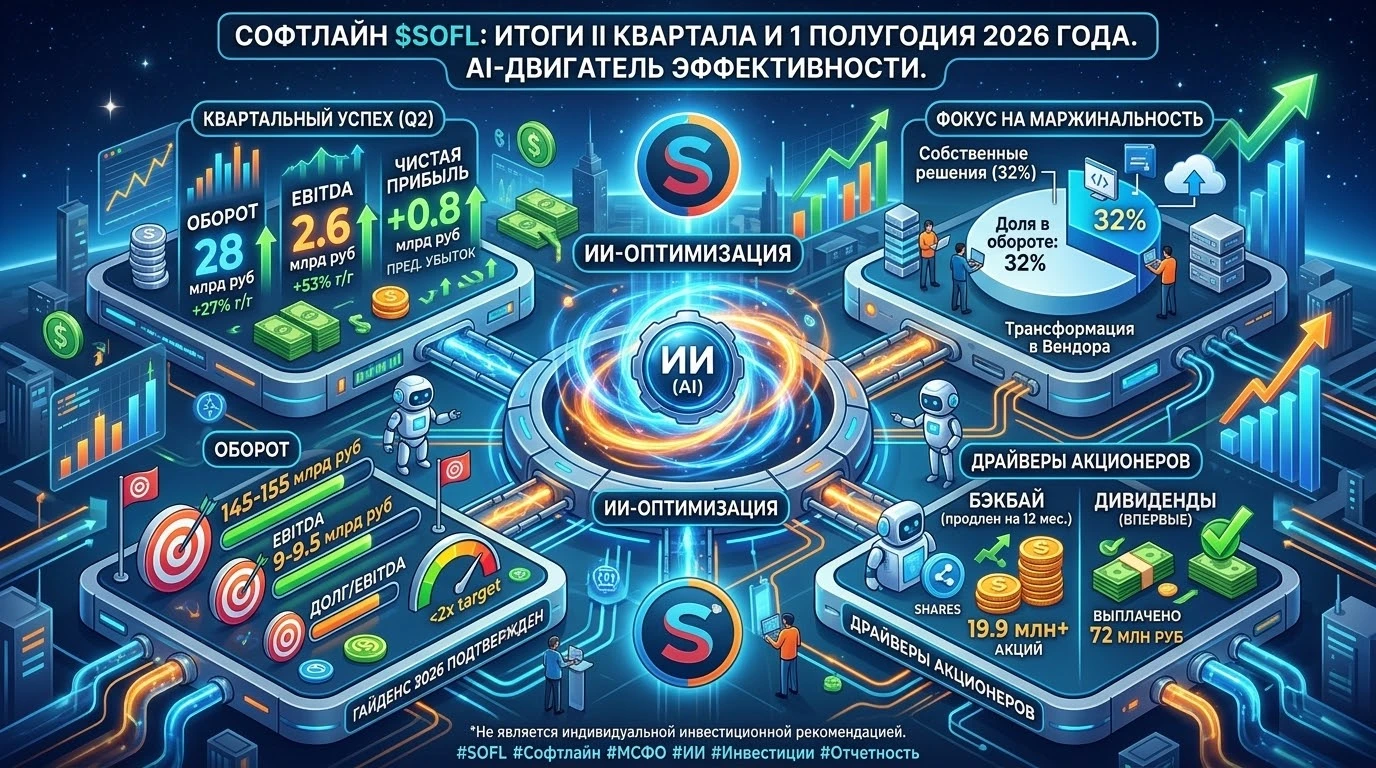 #SOFL #Софтлайн #Отчетность #МСФО #Обзор #Инвестиции #Акции #Аналитика #IT 💻 "Софтлайн" $SOFL - мощный рывок во - изображение