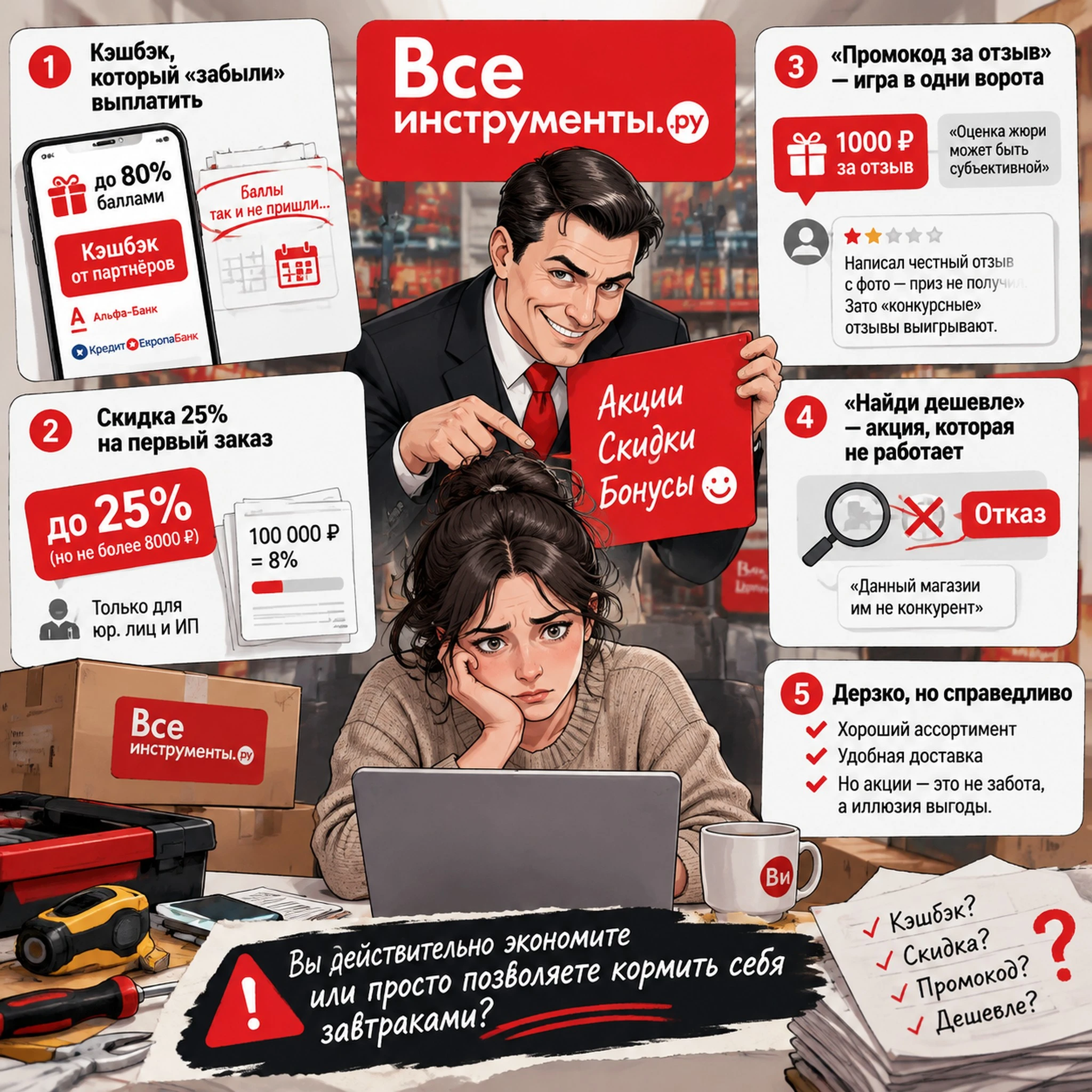 ⚒️✂️🪛«ВсеИнструменты.ру» — это не благотворительная организация, а крупный бизнес, и их акции — это не подарок, - изображение