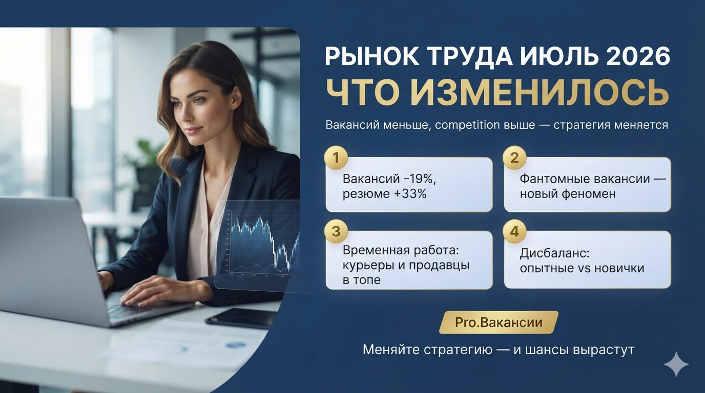 Лето в разгаре, и многие соискатели взяли паузу в поиске работы. Но, по данным аналитиков, ситуация на рынке - изображение