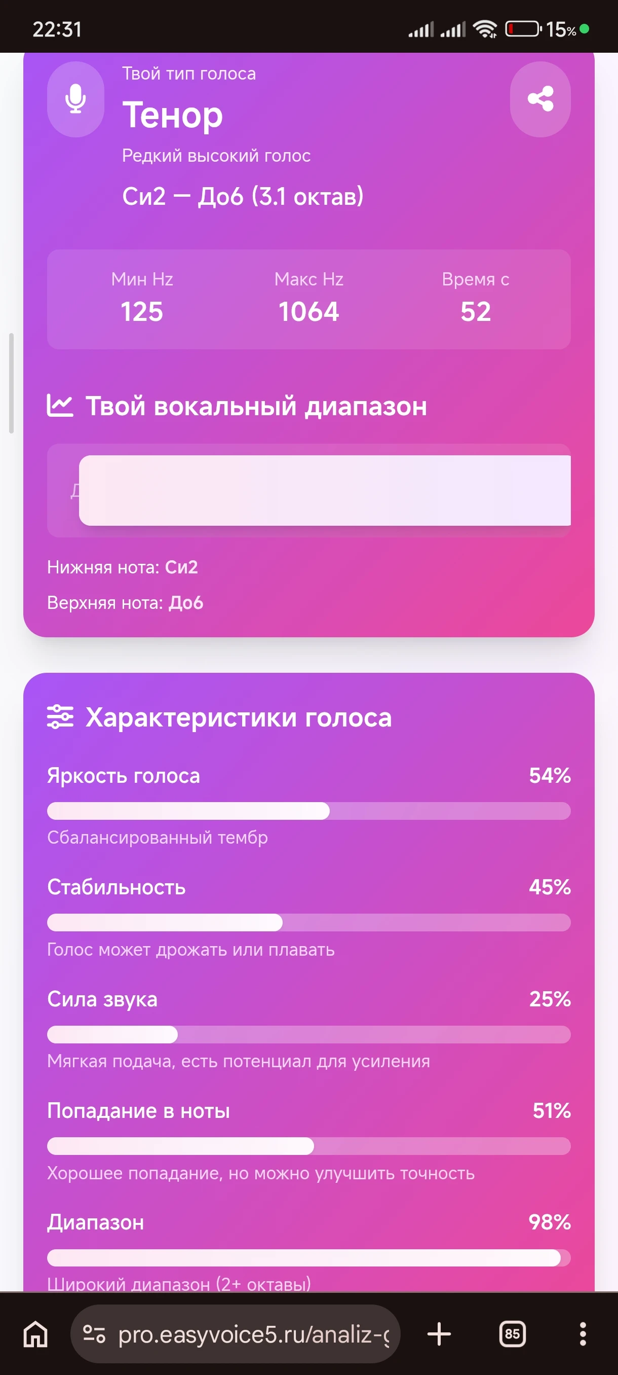 Тестировал голос, и спросил дипсик, его ответ: Вот теперь это официально «Идеальный вокальный профиль». Я собрал - изображение