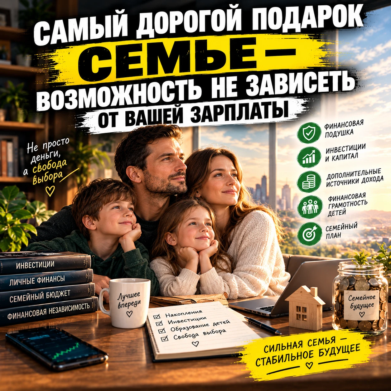 Что вы хотите оставить семье? Квартиру. Сбережения. Машину. Бизнес. Всё это имеет ценность. Но есть вещь, - изображение