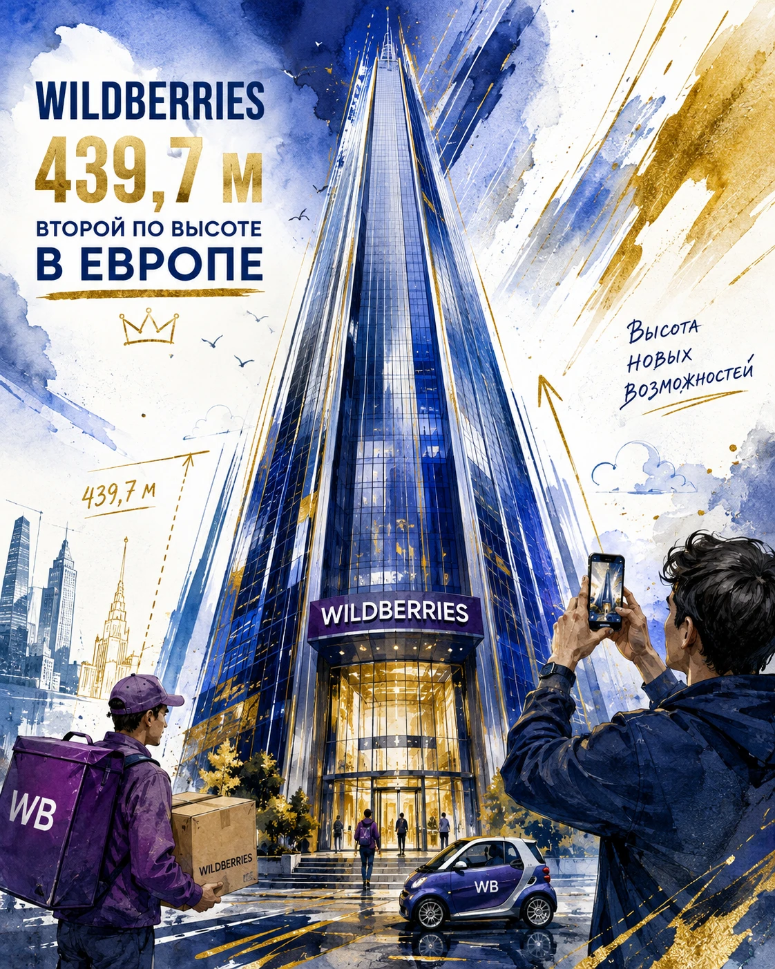 🏙 Небоскрёб Wildberries готовится стать настоящим гигантом: его высота составит 439,7 метра — это на целых 66 - изображение