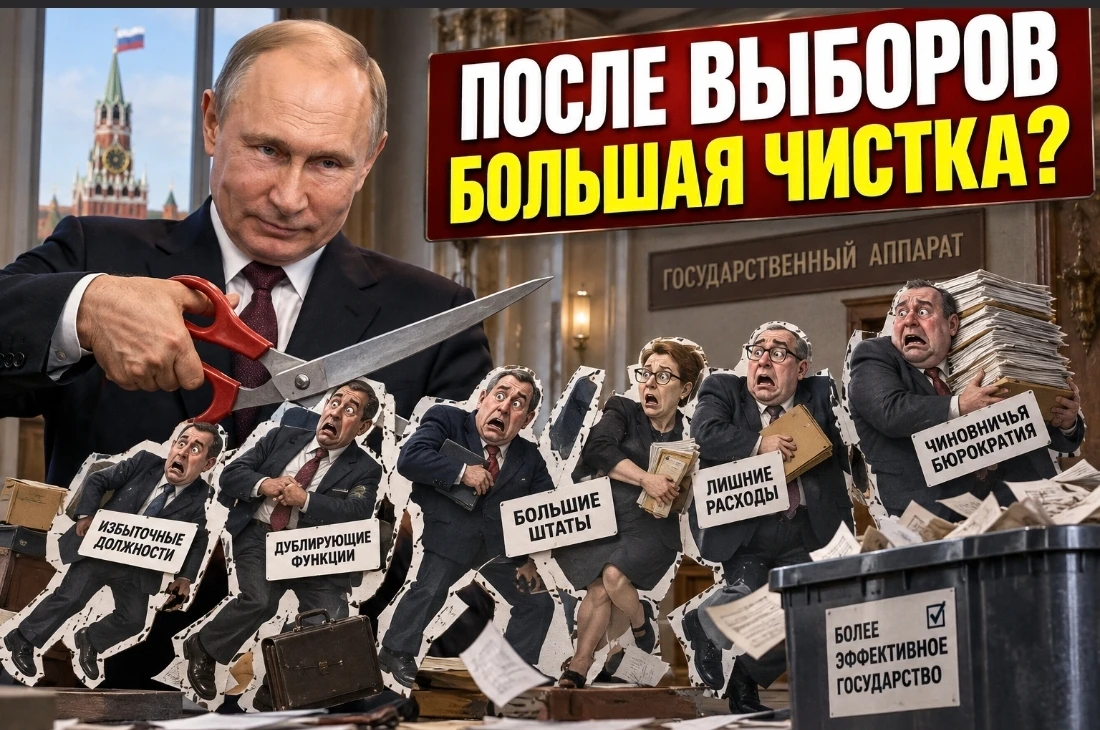 Инсайдер: «После выборов Путин намерен начать крупнейшее за последние годы сокращение разросшегося - изображение
