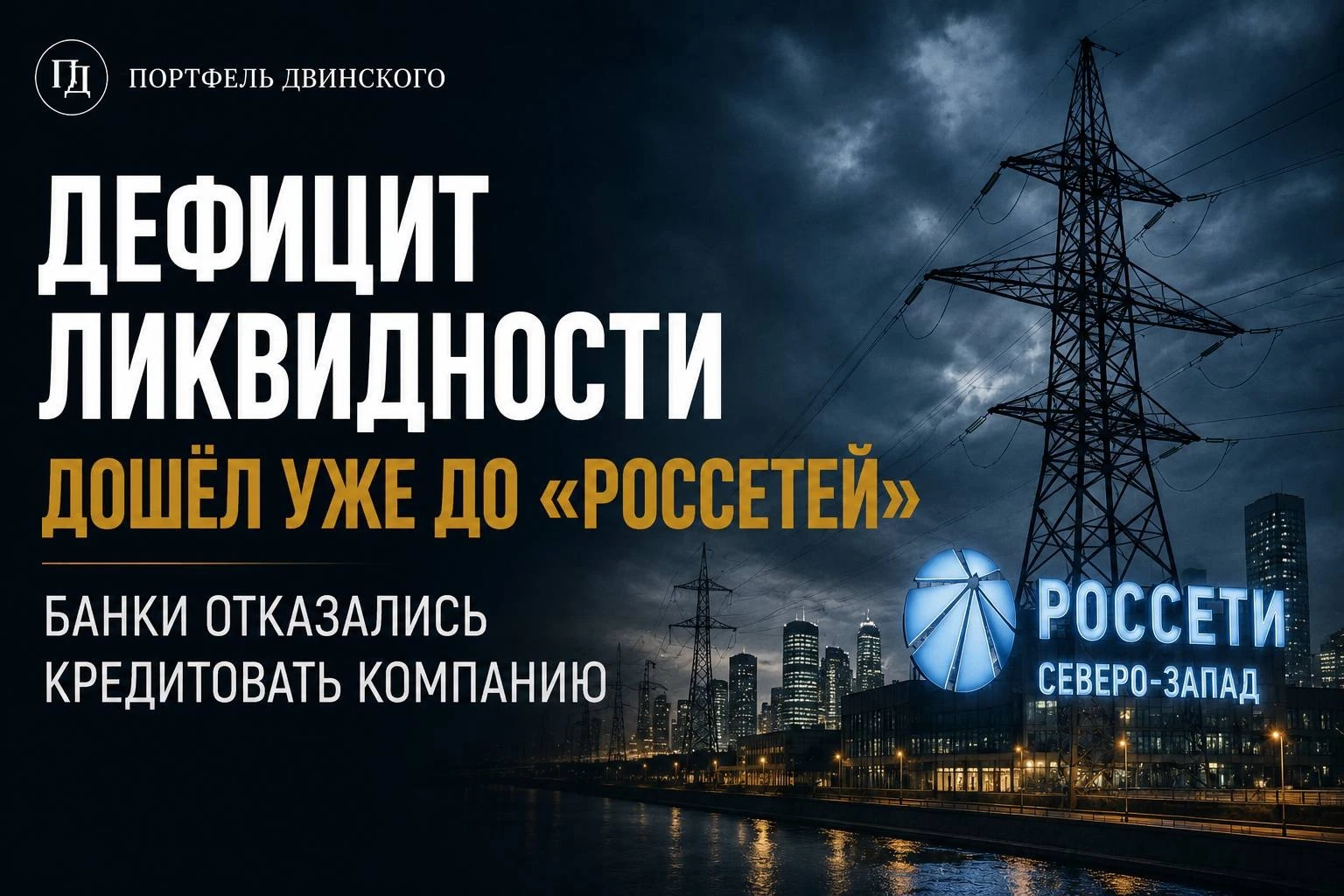 «Россети Северо-Запад» собирались открыть возобновляемую кредитную линию на 2 млрд рублей сроком на пять лет. - изображение