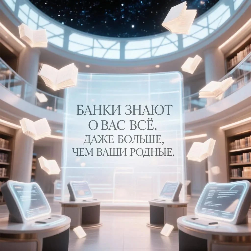 БАНК ЗНАЕТ О ВАС ВСЁ. ДАЖЕ БОЛЬШЕ, ЧЕМ ВАШИ РОДНЫЕ. Страшно звучит? А теперь по-честному - это правда. И не - изображение