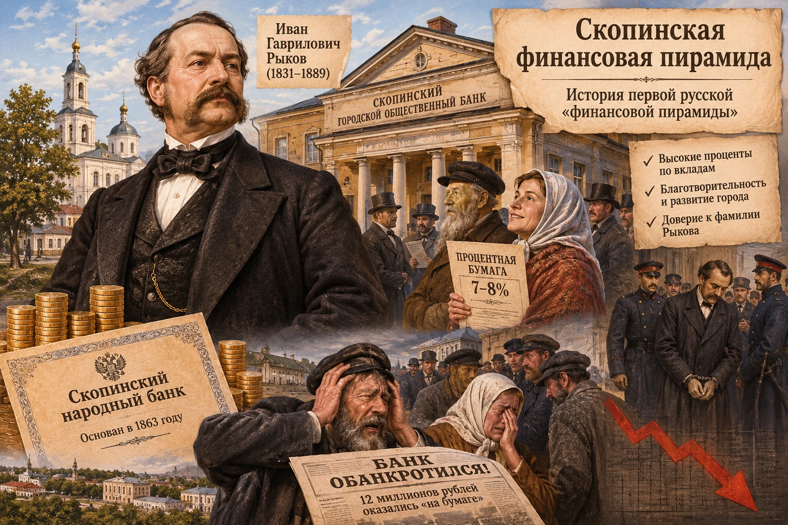 Наверно, не каждый знает, что первая русская финансовая пирамида появилась еще в 19 веке в маленьком городке - изображение