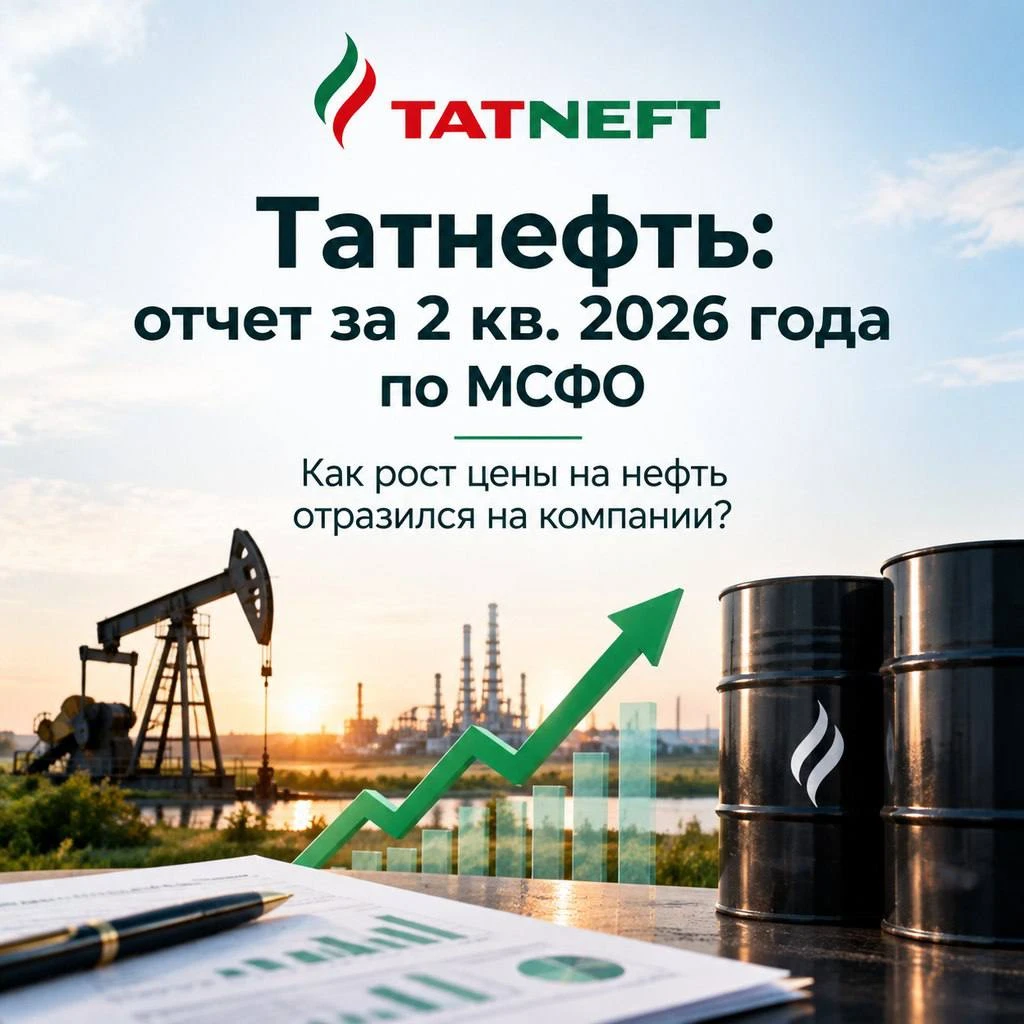 Сегодня я хочу разобрать отчет Татнефти за 2 квартал 2026 года по МСФО. С момента выхода отчета акции выросли на - изображение
