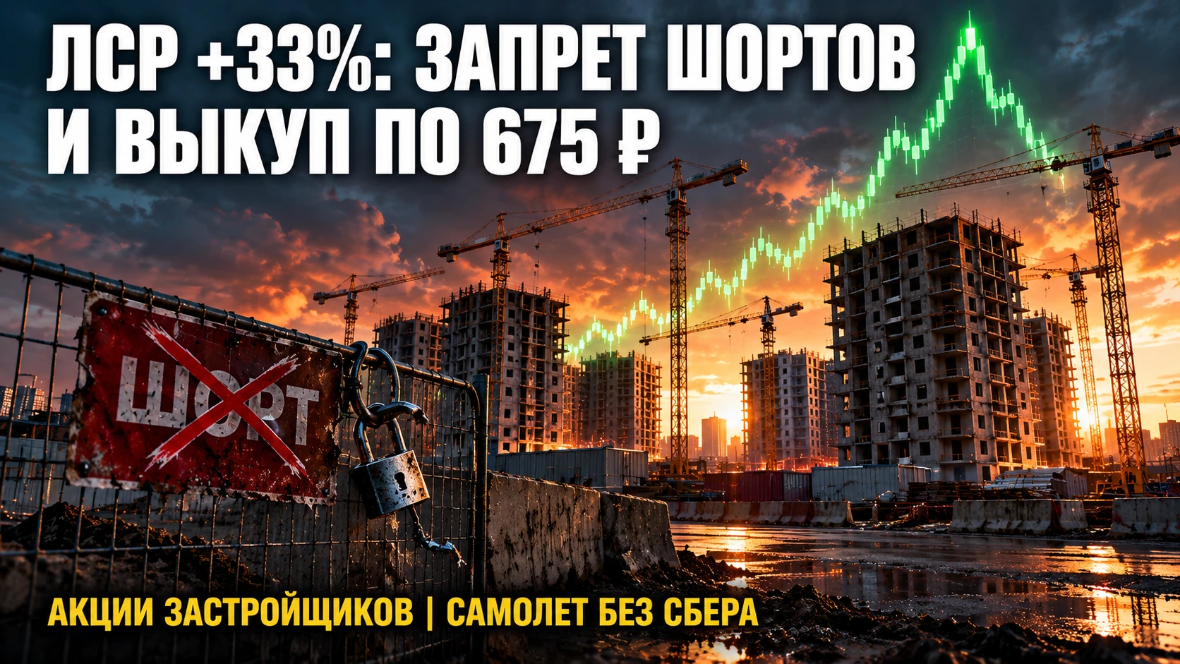Сегодня весь день в топе стройка. ЛСР в моменте прибавлял 33%, вечером компания объявила выкуп акций, а - изображение