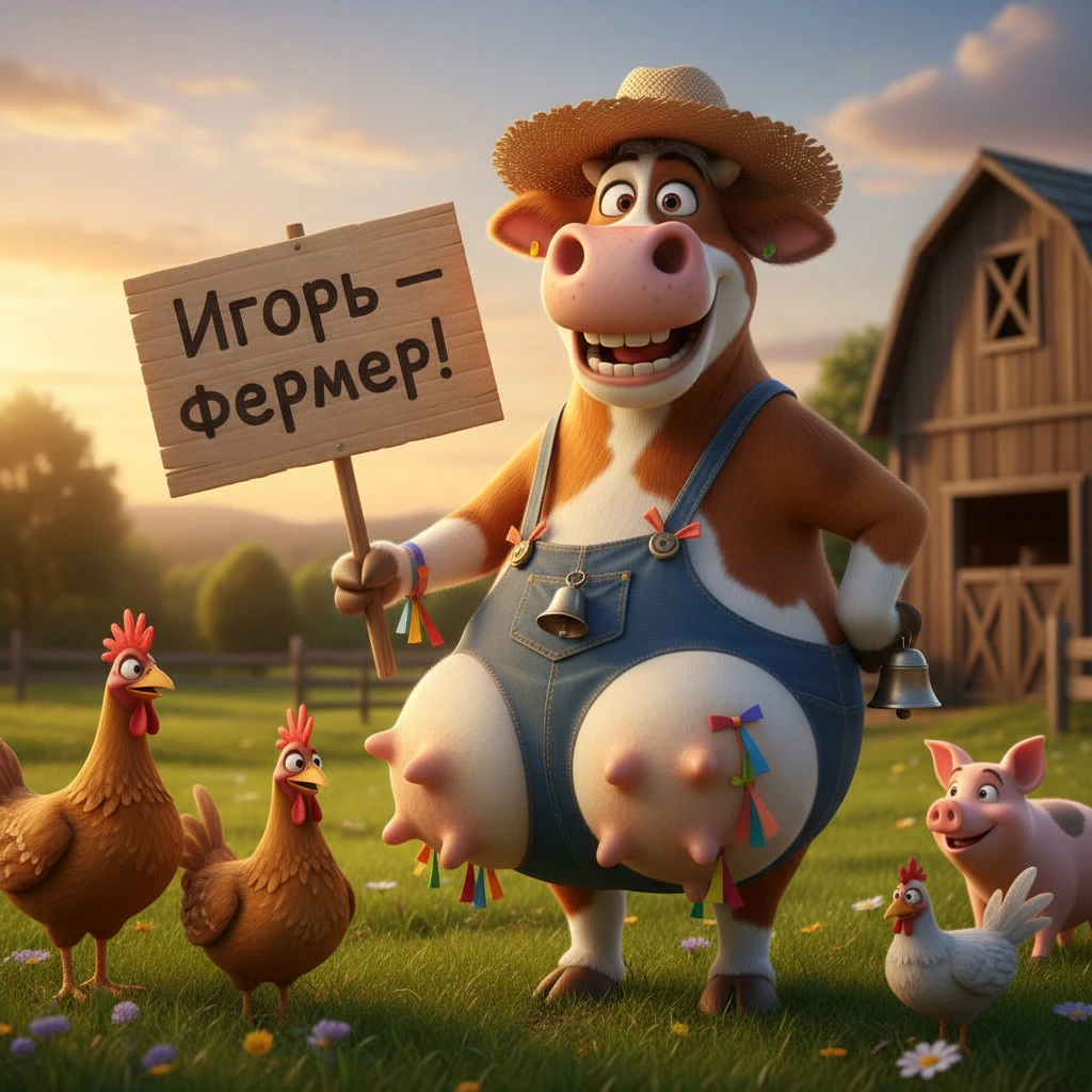 Игорь очень смешное имя Когда это корова и у неё вымя #юмор - изображение
