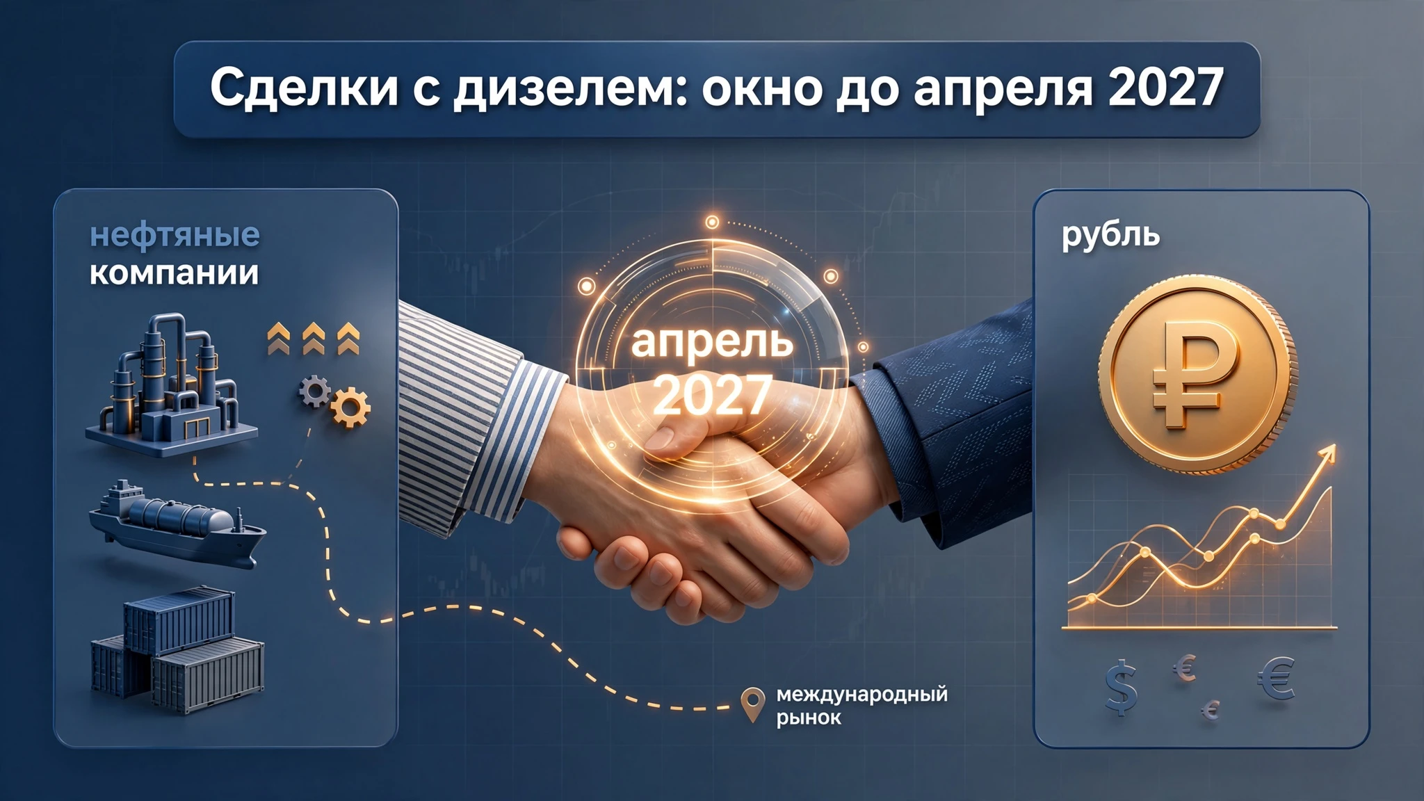 #базарразбор США разрешили сделки с российским дизелем до апреля 2027: что это значит для нефтяных компаний и - изображение