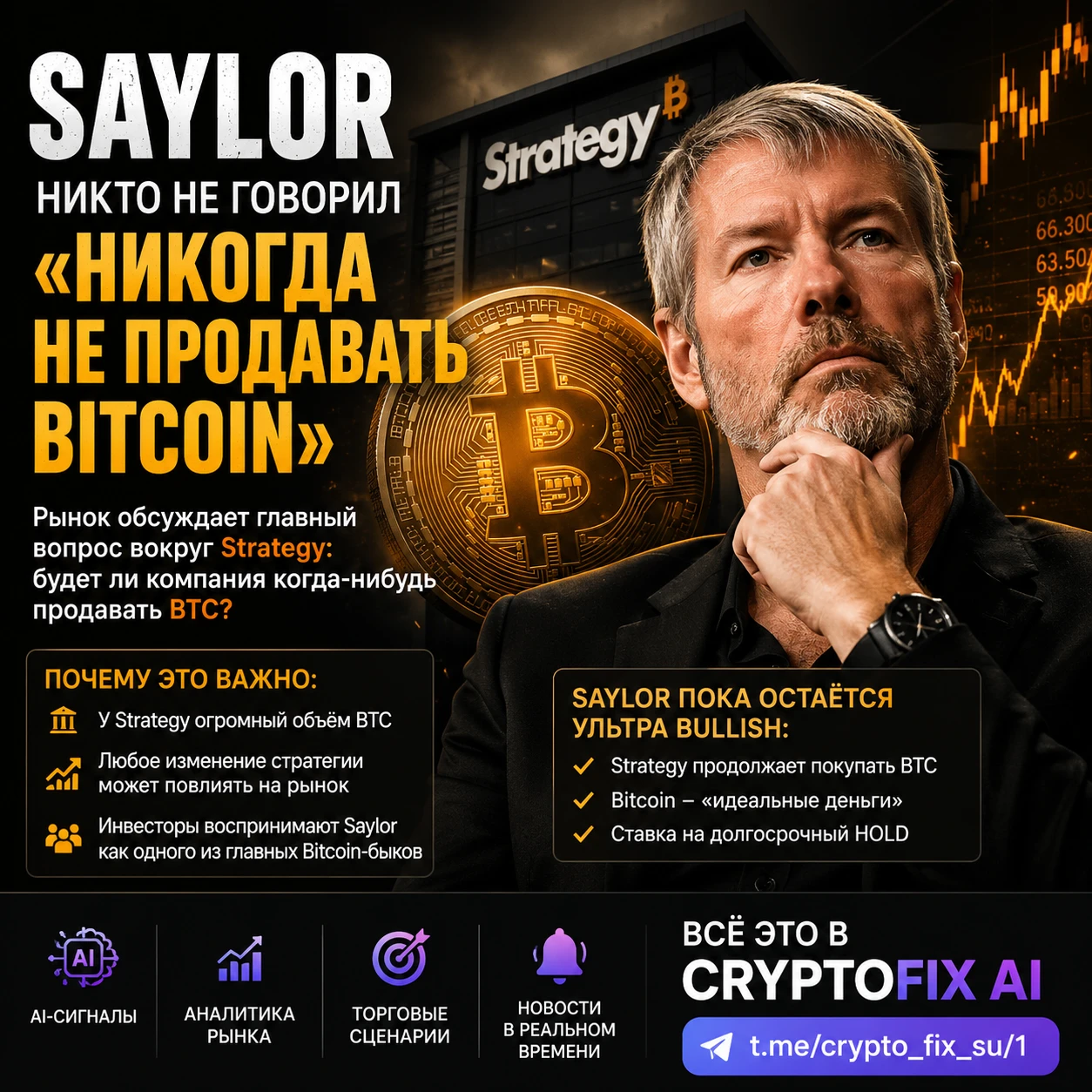 На крипторынке снова обсуждают стратегию Michael Saylor и компании Strategy — крупнейшего корпоративного - изображение