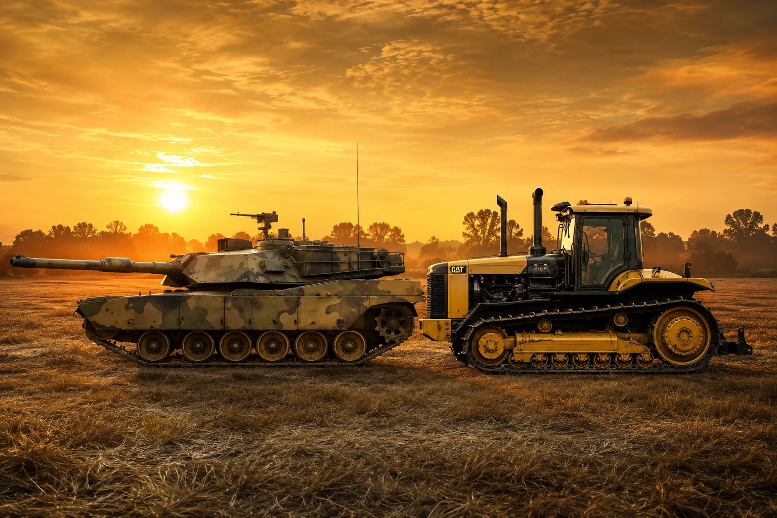 🚜🆚🪖 Вот несколько сходств: ✅ Гусеничный движитель. И танк, и трактор едут на гусеницах — это даёт отличную - изображение