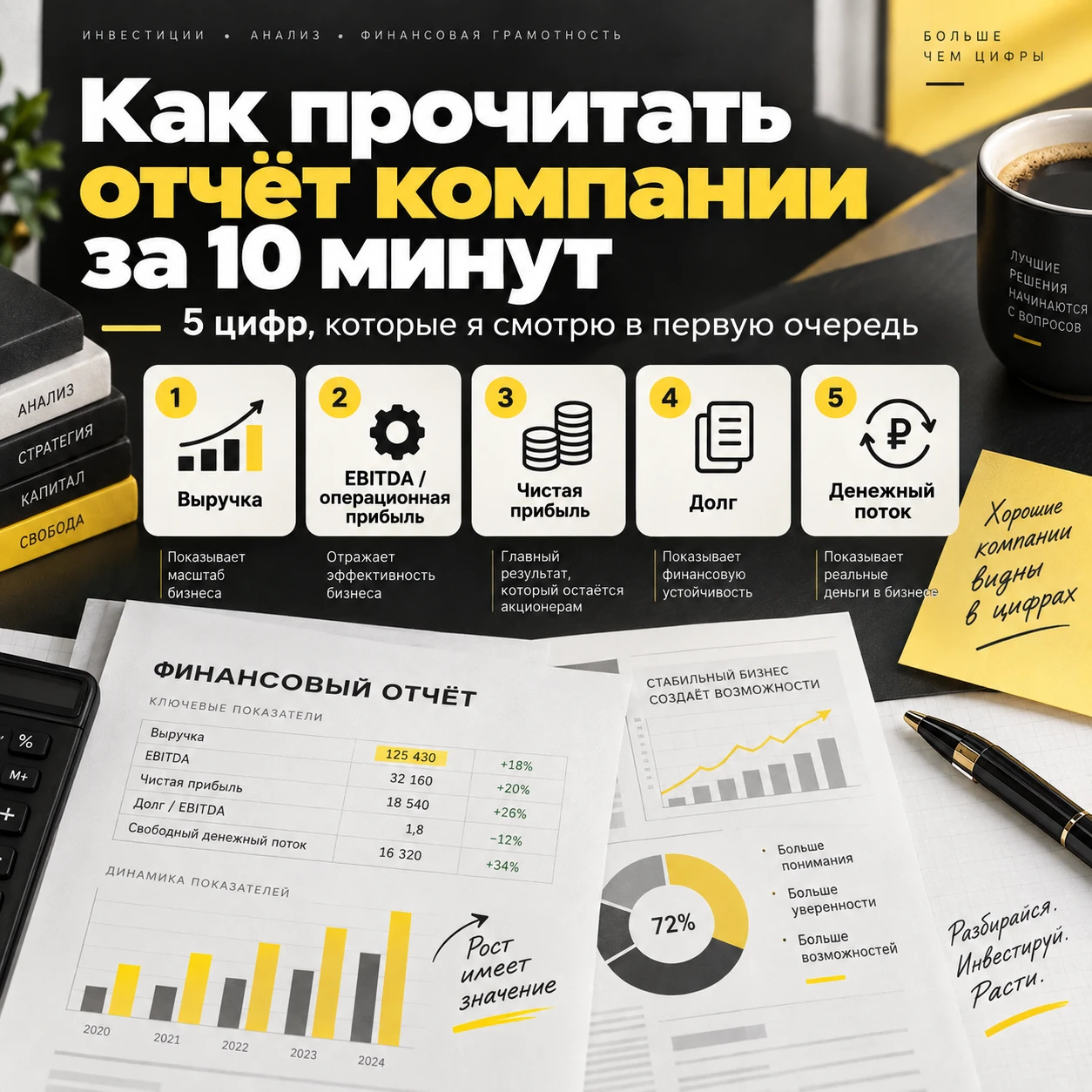 Когда я только начинал разбираться в инвестициях, финансовая отчётность выглядела примерно как инструкция к - изображение
