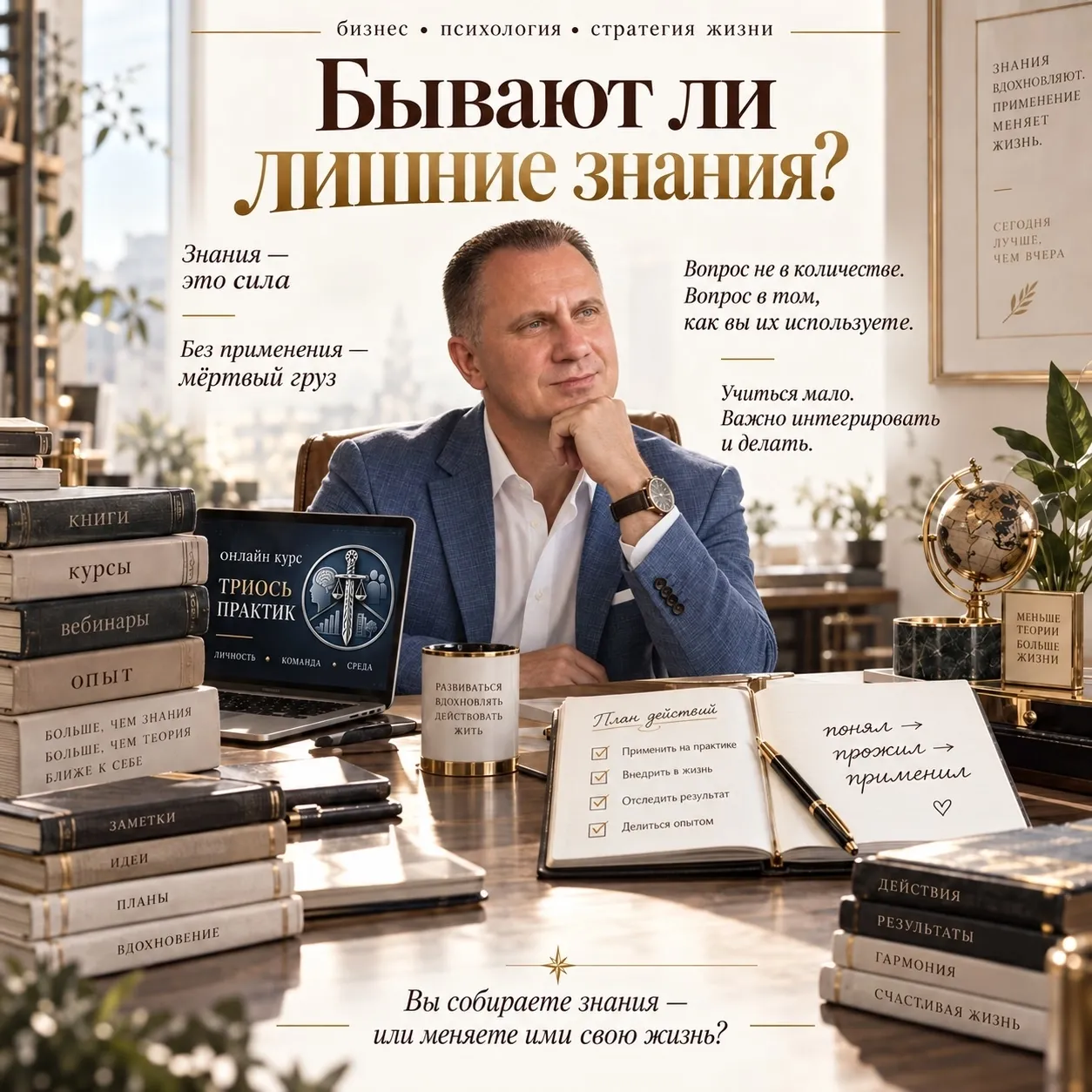 С одной стороны, знание — это сила. Чем больше знаешь, тем больше возможностей, тем шире картина мира, тем - изображение