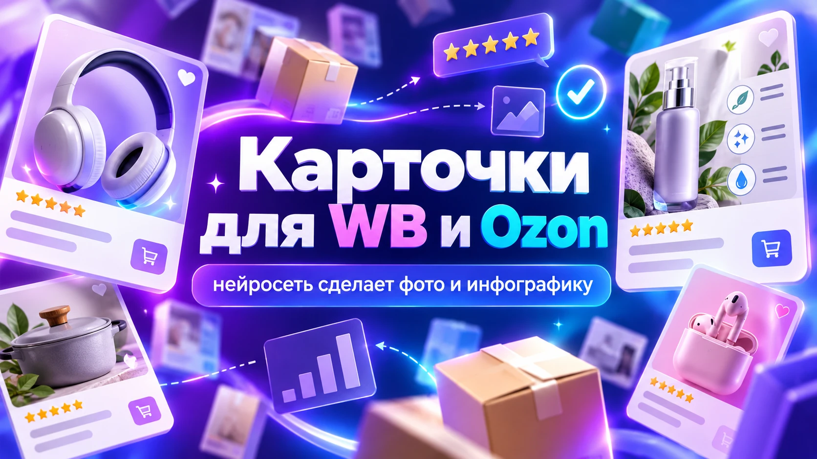 Карточка на маркетплейсе состоит из фото, инфографики и описания, и каждая часть отнимает время или деньги. - изображение