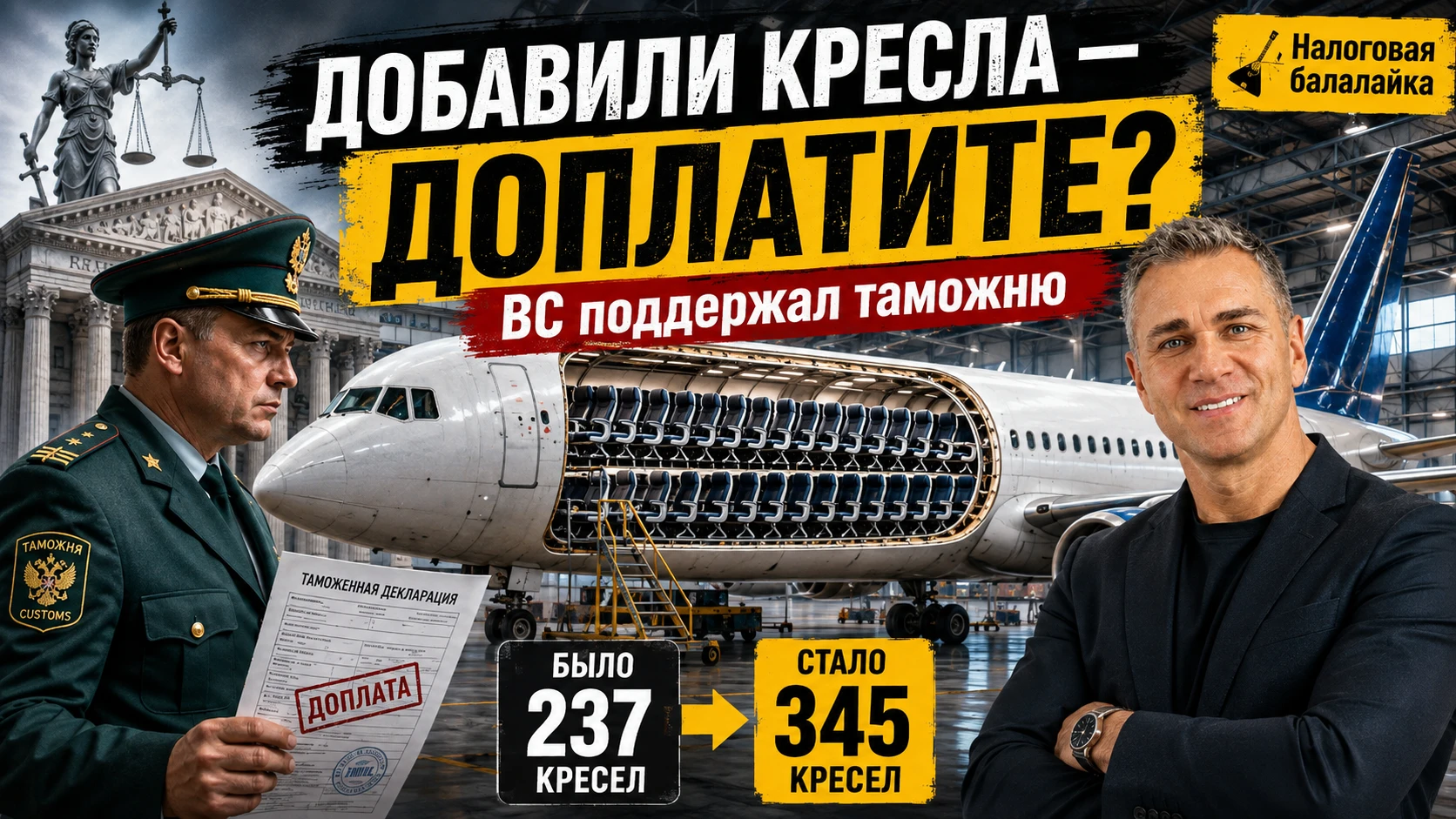 Иногда налоговый и таможенный спор можно объяснить одним самолётом и несколькими рядами кресел. Авиакомпания - изображение