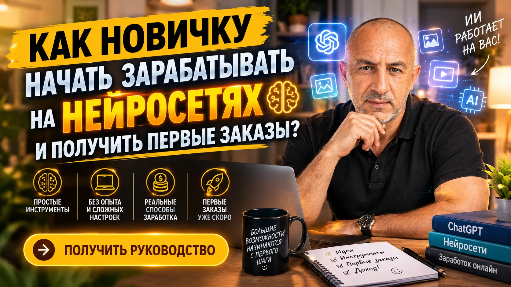 Если при слове «нейросети» вы представляете программистов с тремя мониторами — вы не одиноки. Большинство думает - изображение