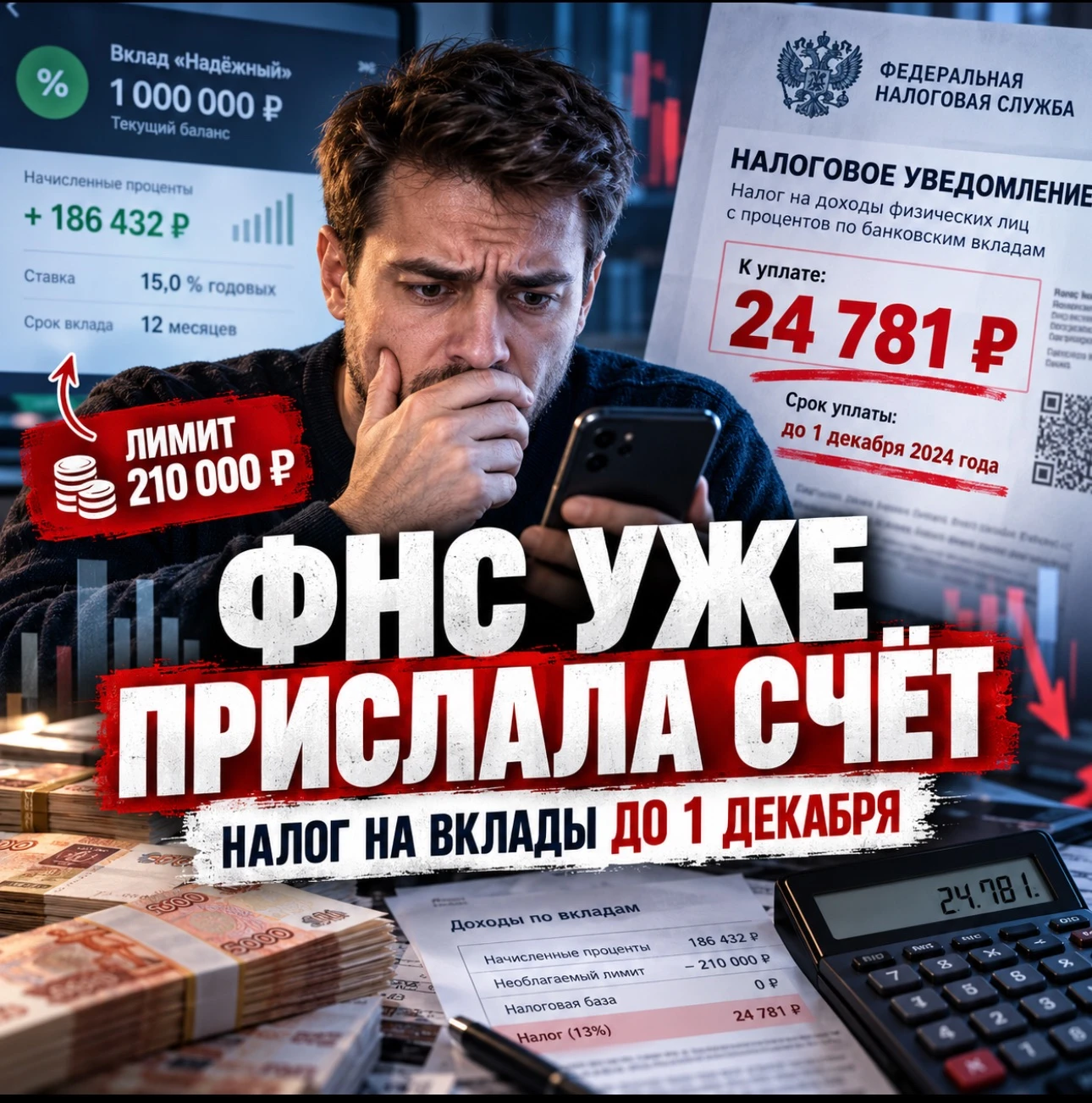 В 2025 году вклады давали по 18–21% годовых, и многие впервые получили сотни тысяч рублей процентного дохода. - изображение