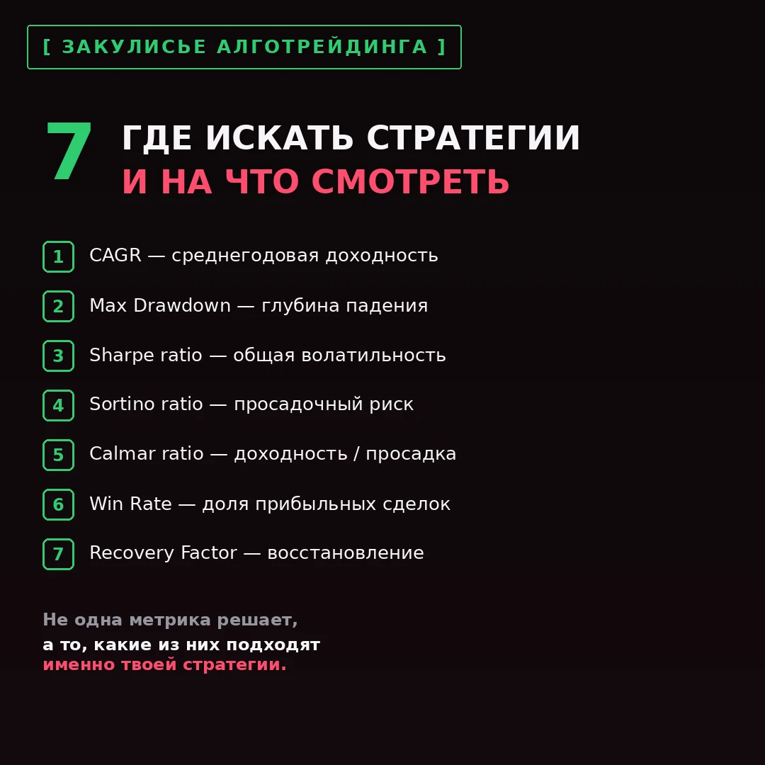Частый вопрос от новичков: где вообще смотреть готовые торговые стратегии, а не собирать их по чатам и чужим - изображение