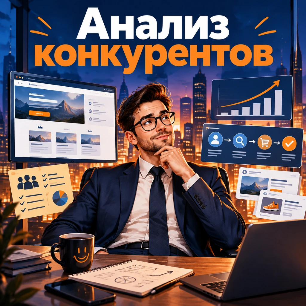 ПРОМПТ: - Ты — эксперт по анализу рынка с 10-летним опытом. Я предоставлю список конкурентов с их сайтами. - изображение
