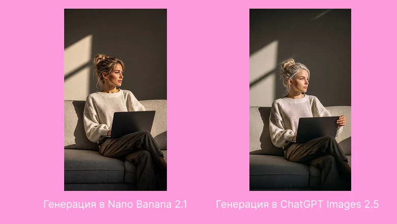В какой нейросети лучше сгенерировать фото — в новой Nano Banana 2.1 или в ChatGPT Image 2.5?Мы бы вам соврали, - изображение