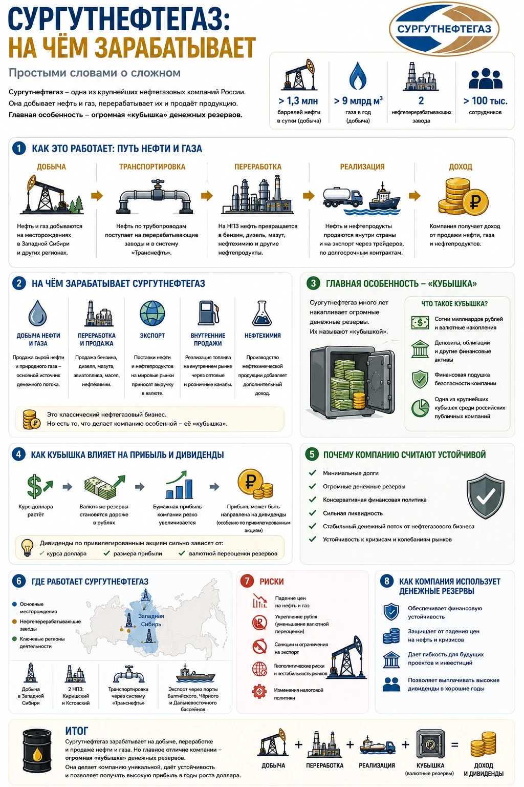 Сургутнефтегаз - одна из самых необычных компаний российского рынка. С одной стороны, это классический нефтяник: - изображение