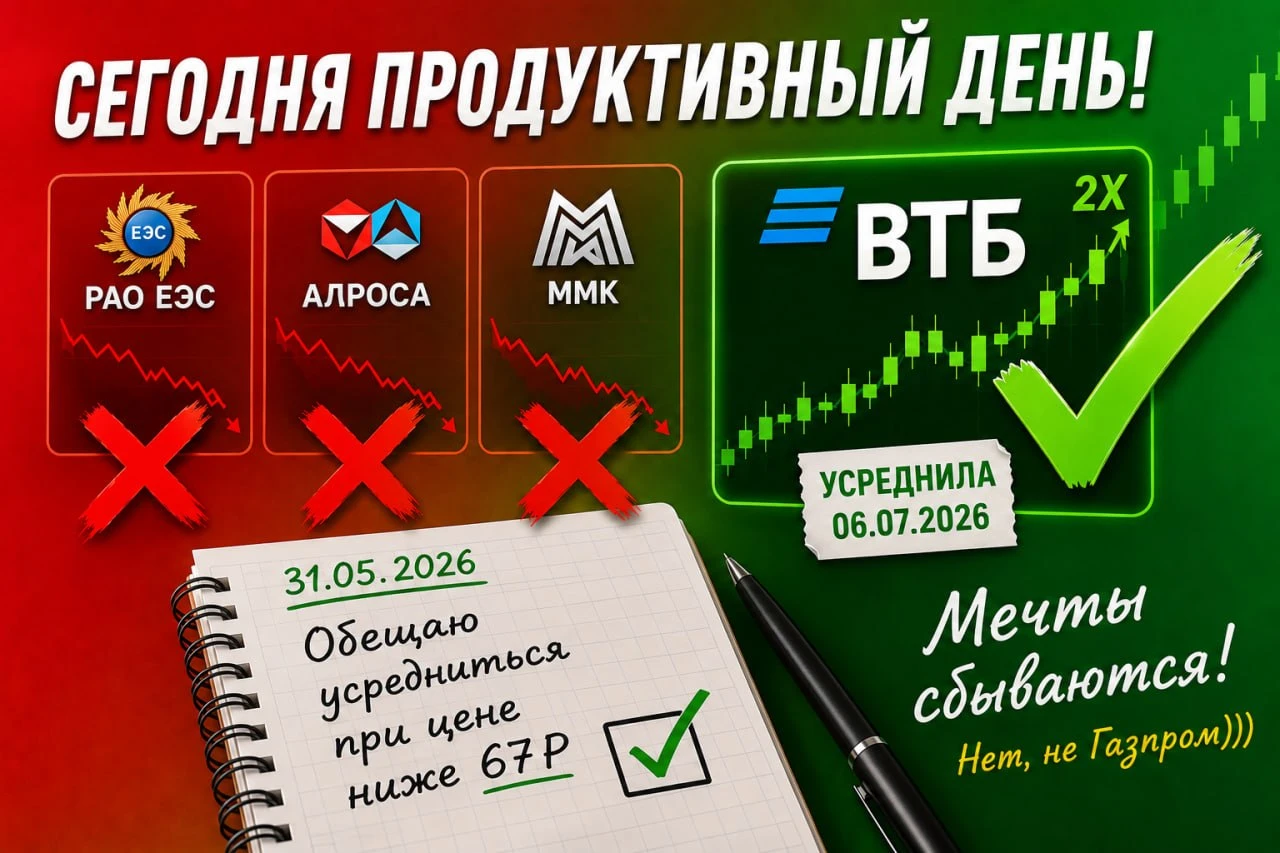 Не ИИР... Сегодня был день жестких, но необходимых решений📌. Мною был полностью пересмотрен портфель💼: быстро, - изображение