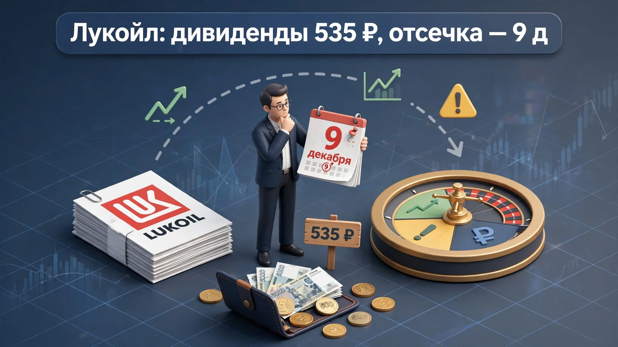 #баразразбор Лукойл рекомендовал дивиденды 535 рублей на акцию: стоит ли покупать до отсечки 9 декабря — или как - изображение