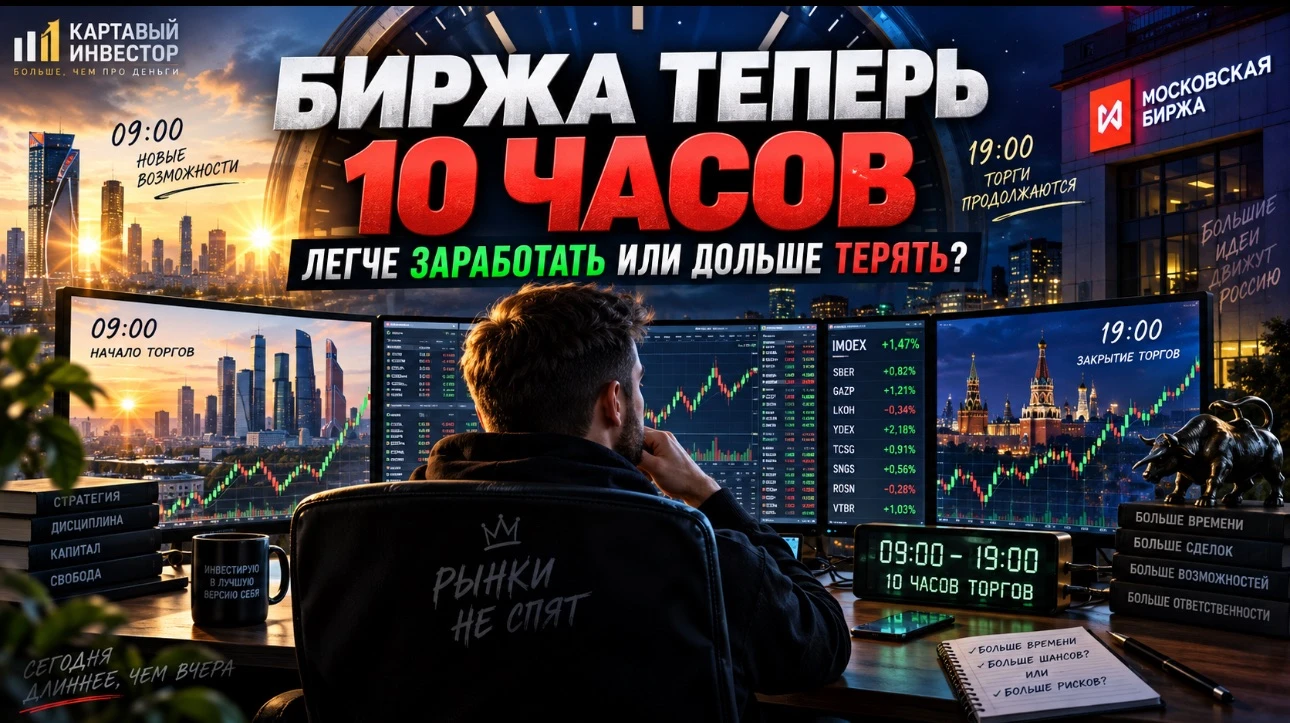 С 14 сентября Московская биржа изменила расписание. Основная торговая сессия на фондовом, срочном, валютном - изображение